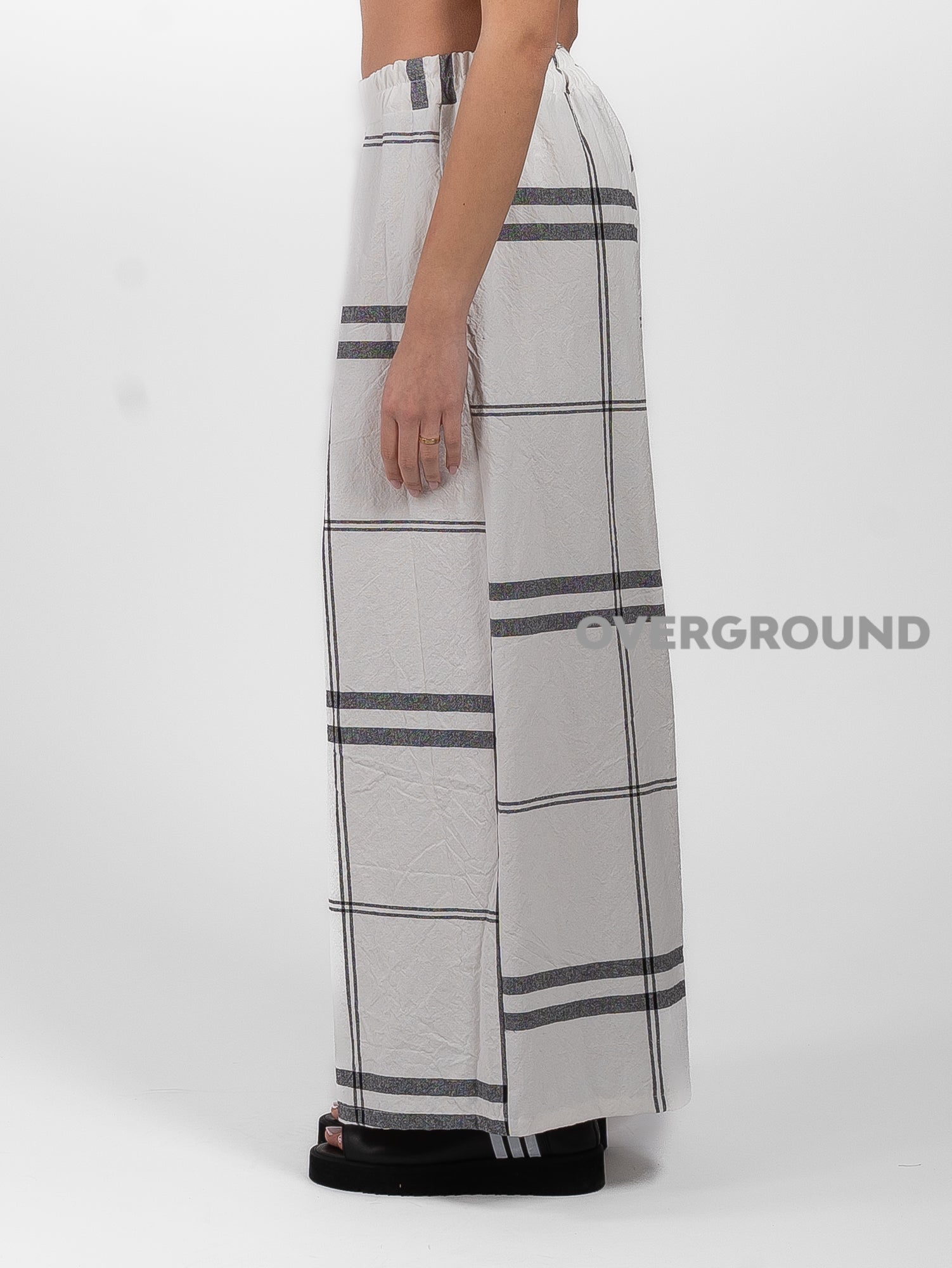 PANTALONE GAMBULE LARGO CON FANTASIA A QUADRI - OVERGROUND STORE