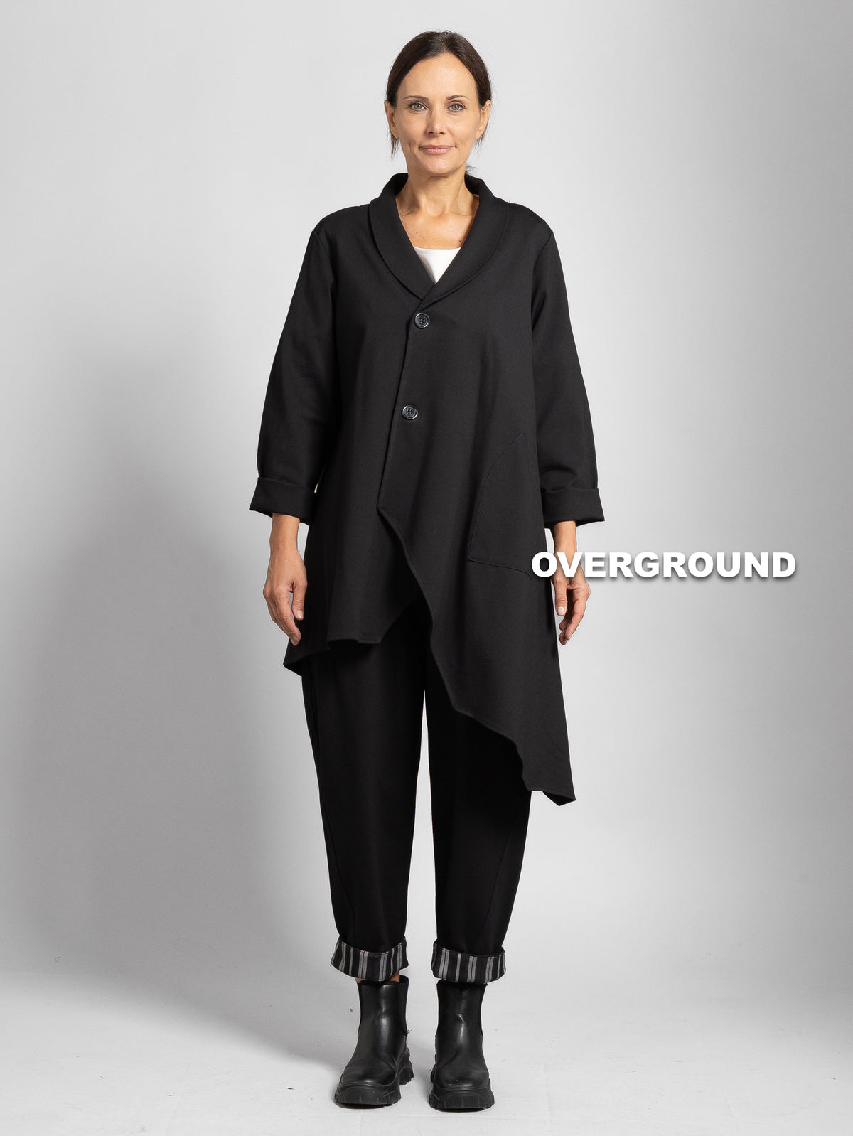 SPOLVERINO OVER LUNGO ASIMMETRICO CON TASCA - OVERGROUND STORE