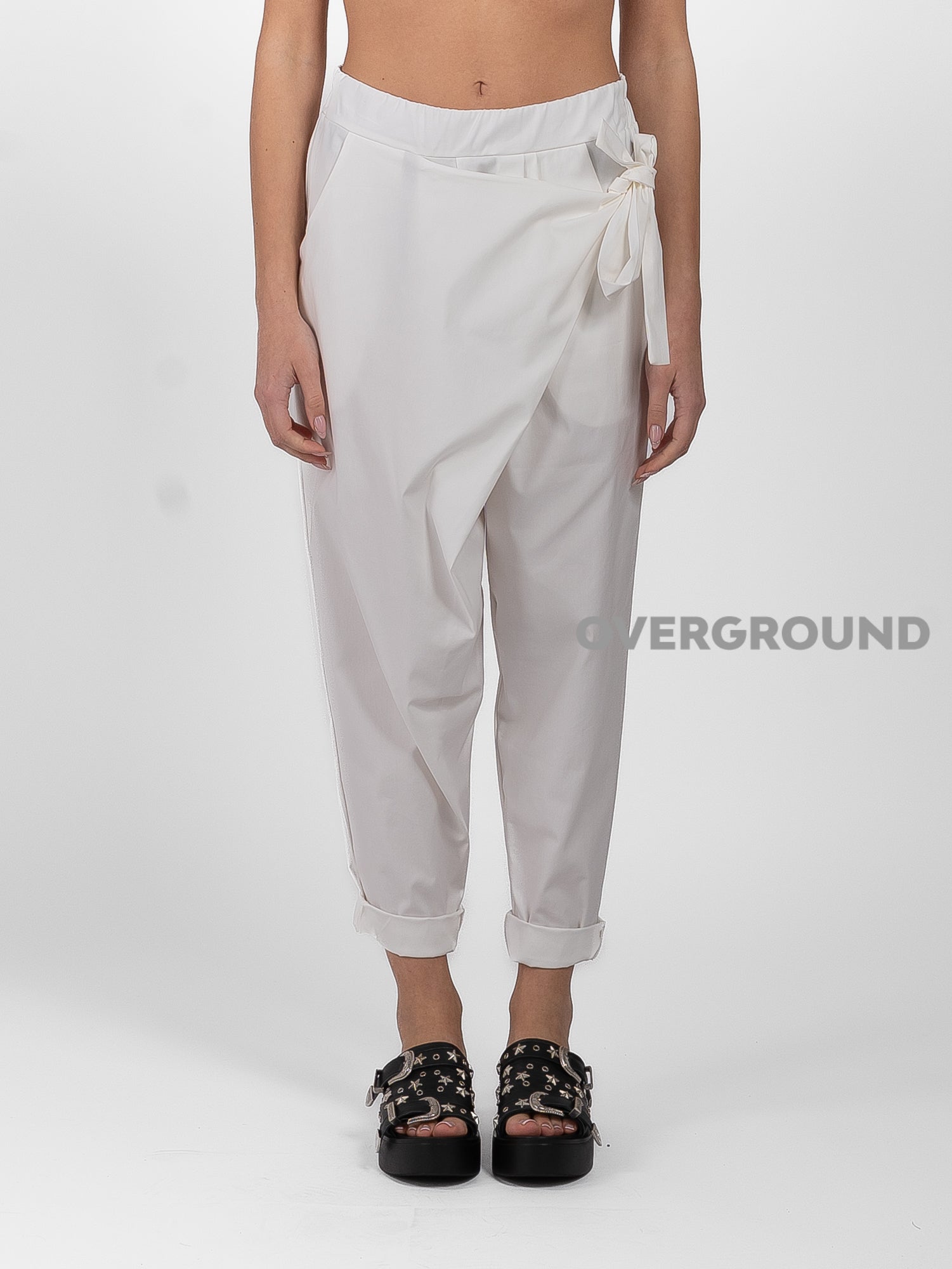 PANTALONE CON PATTINA E FIOCCO LATERALE - OVERGROUND STORE