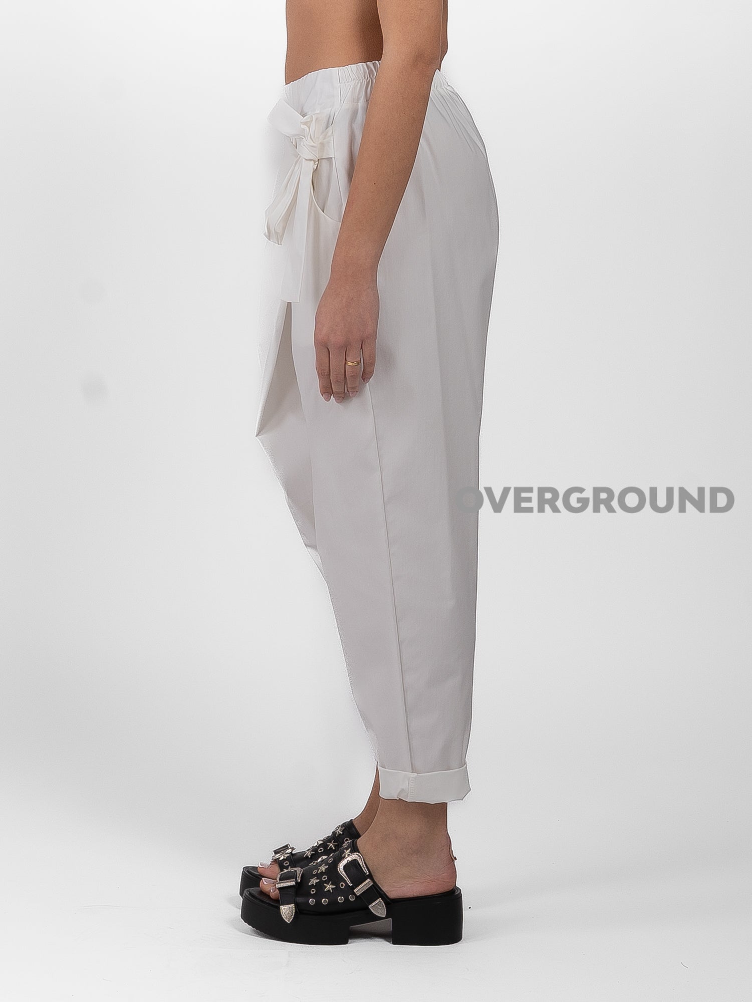 PANTALONE CON PATTINA E FIOCCO LATERALE - OVERGROUND STORE