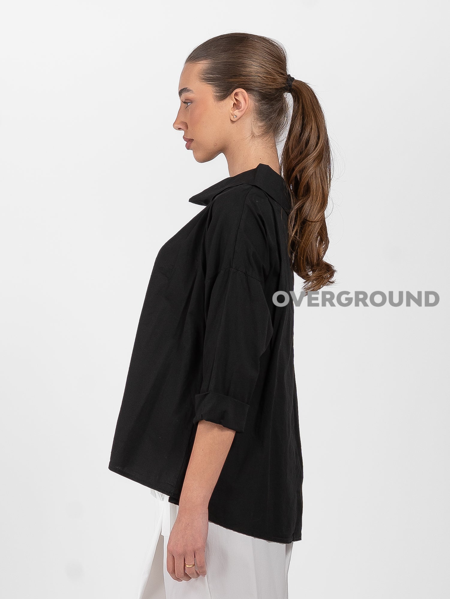BLUSA COLLO A BARCA LEGGERA MANICHE LUNGHE - OVERGROUND STORE