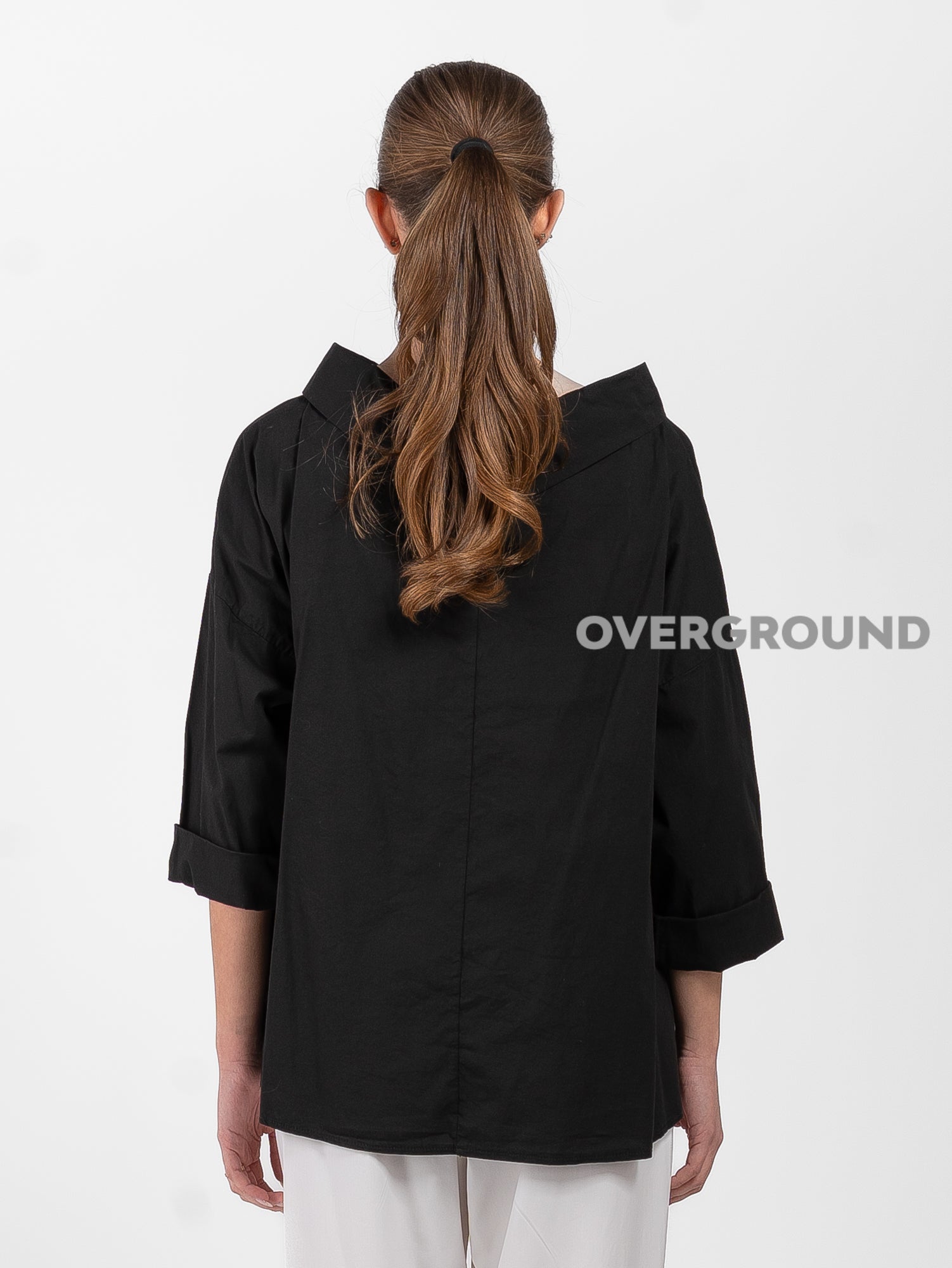 BLUSA COLLO A BARCA LEGGERA MANICHE LUNGHE - OVERGROUND STORE
