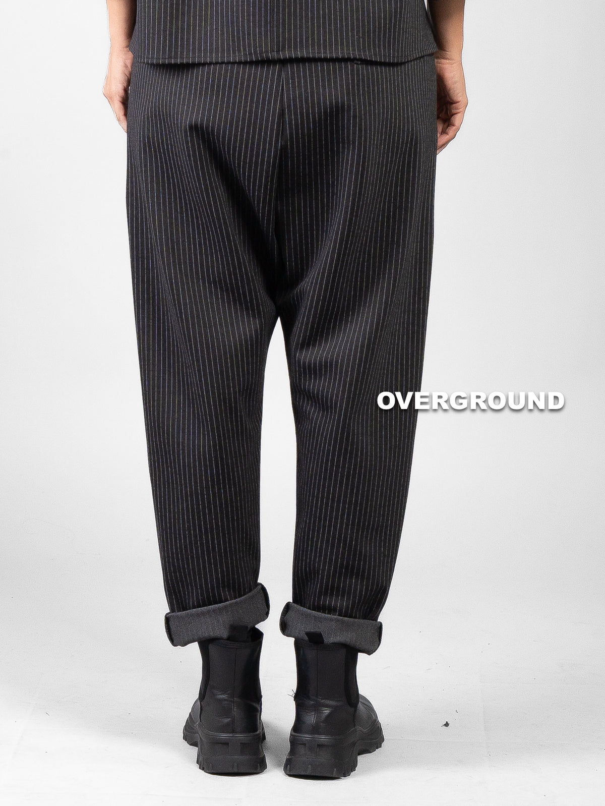 PANTALONE CAVALLO BASSO GESSATO CON PENS E PASSANTI - OVERGROUND STORE