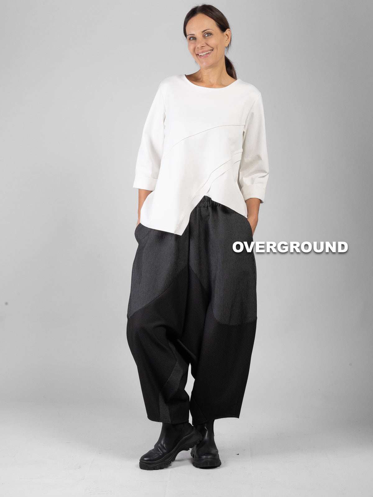 PANTALONE SUPER OVER CAVALLO BASSO MICRO FANTASIA DOPPIA - OVERGROUND STORE