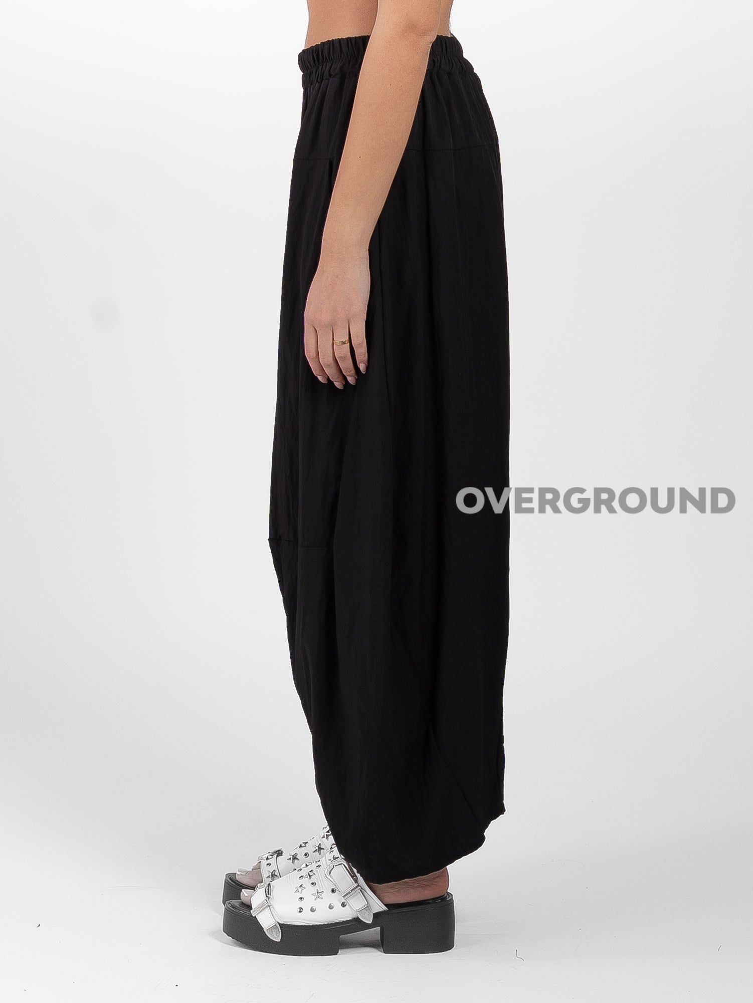 PANTALONE OVER CAVALLO BASSO LEGGERO GAMBULE LARGO - OVERGROUND STORE