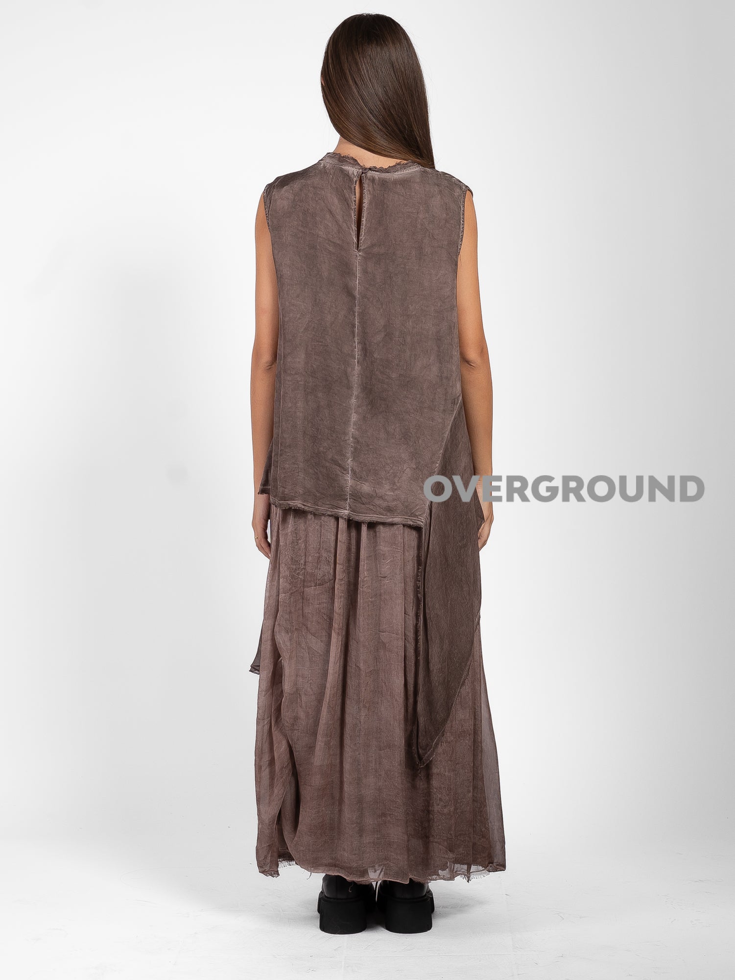 BLUSA OVER SMANICATA VELATA CON RIPRESA