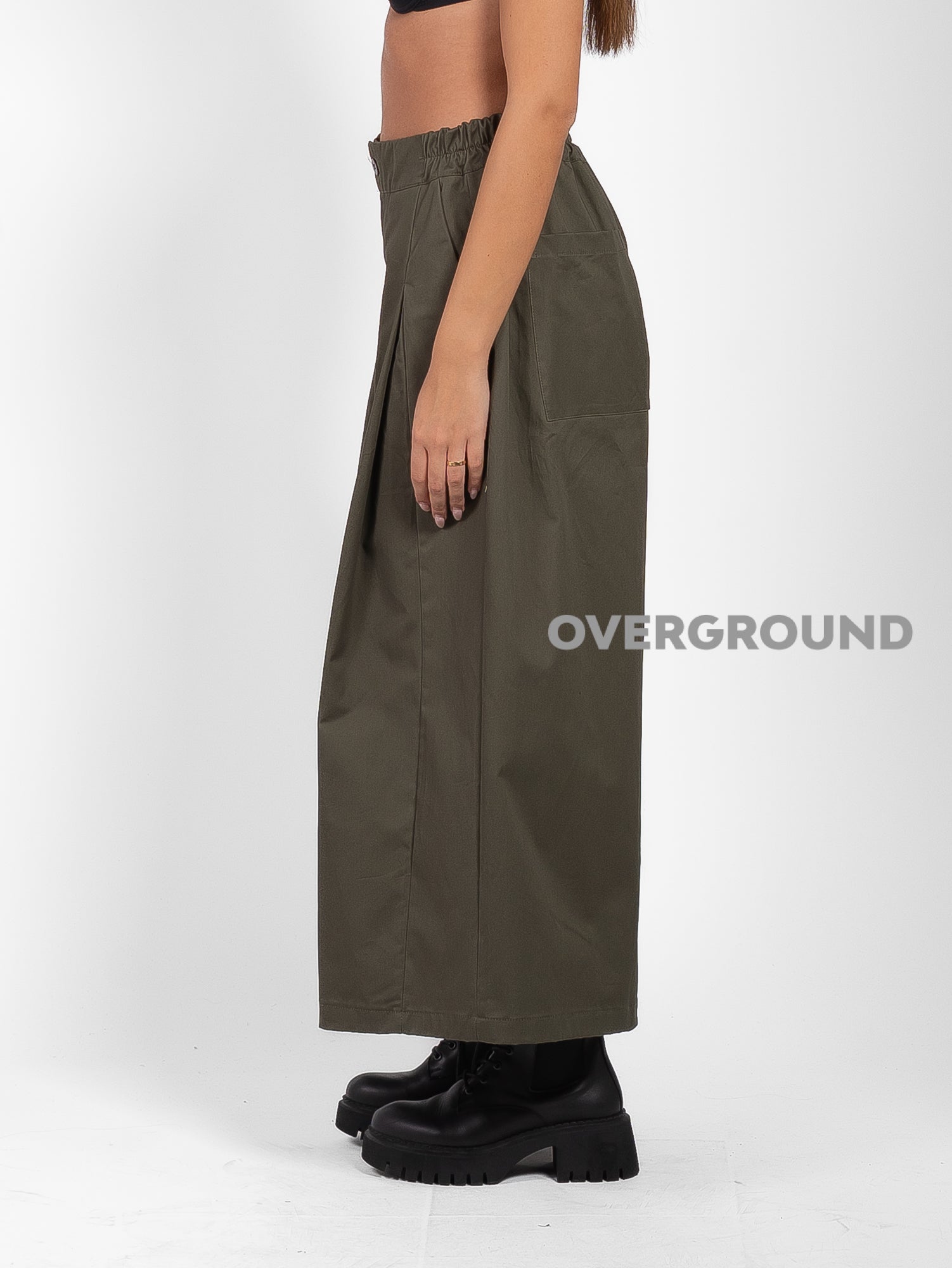 PANTALONE OVER CON GAMBULE LARGO E CUCITURE