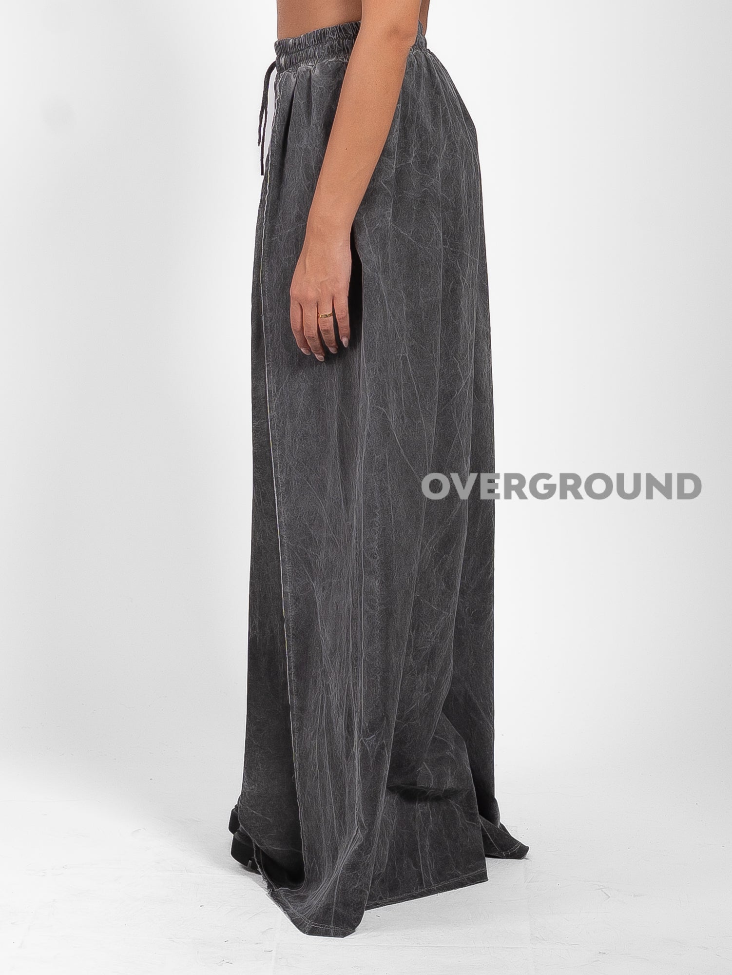 PANTALONE OVER DOPPIO TESSUTO CUCITURE FRONTALI