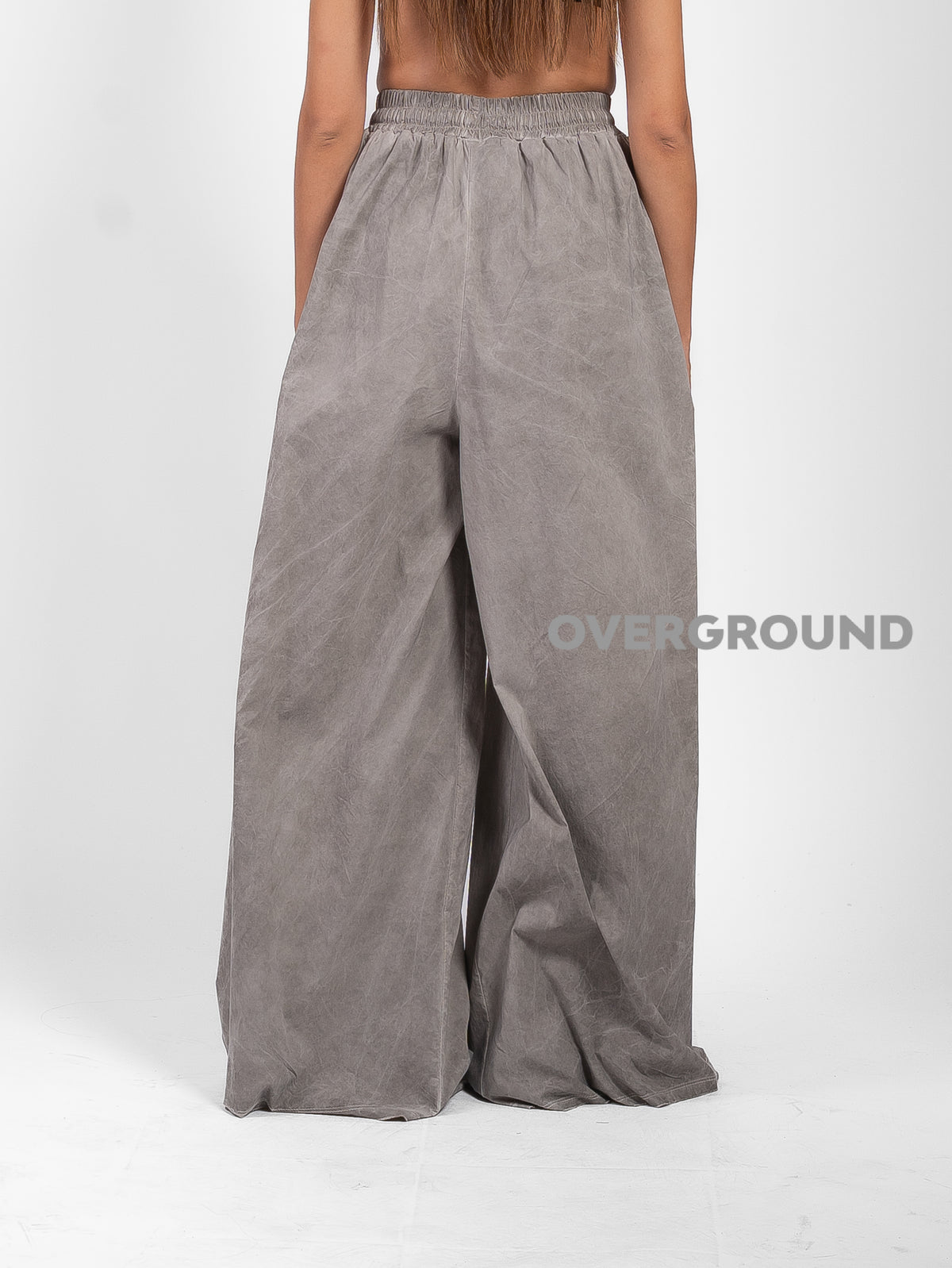 PANTALONE OVER GAMBULE LARGO DOPPIO TESSUTO VELATO