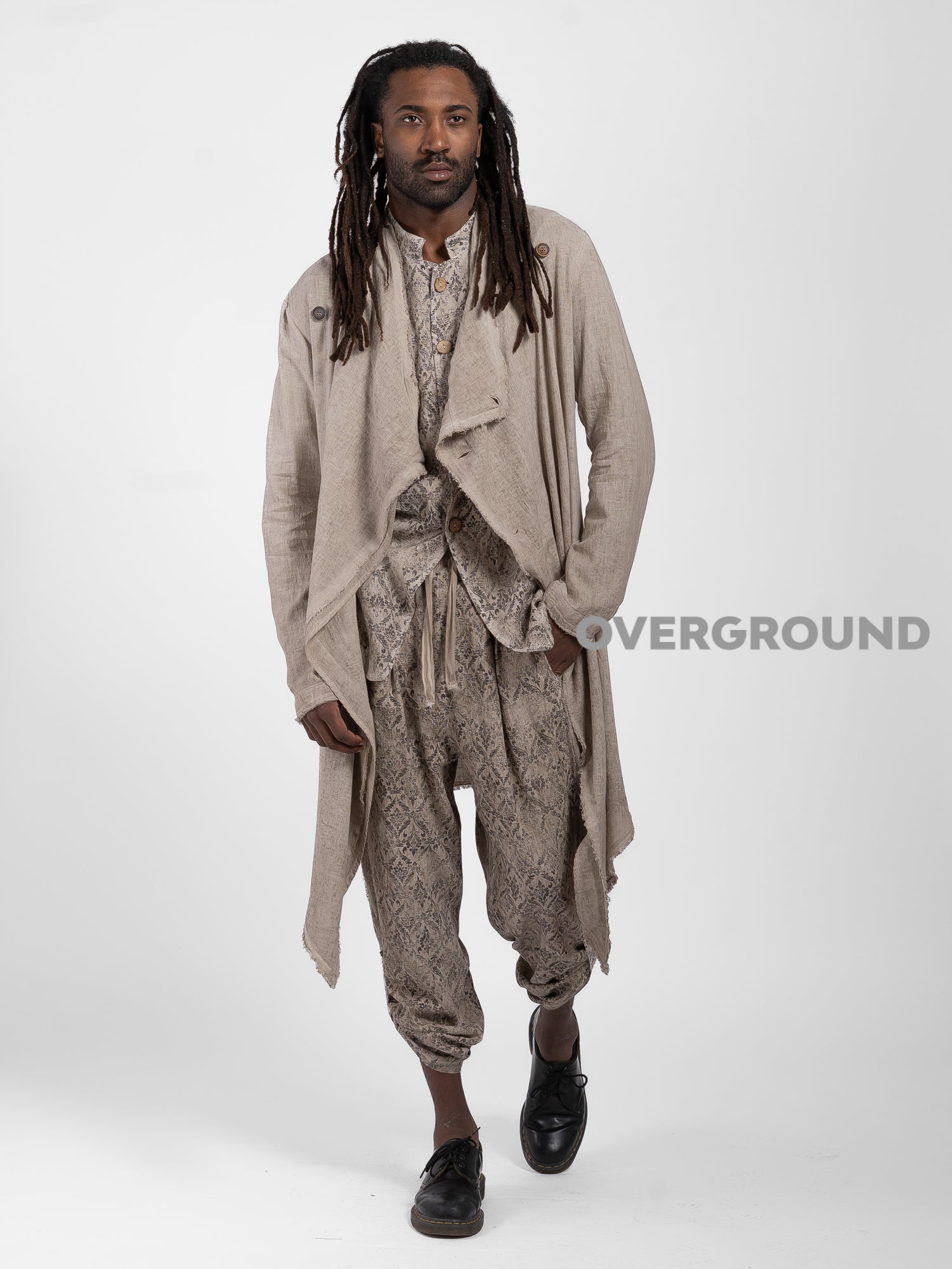 Spolverino sciallato tre bottoni laterali Z - OVERGROUND STORE