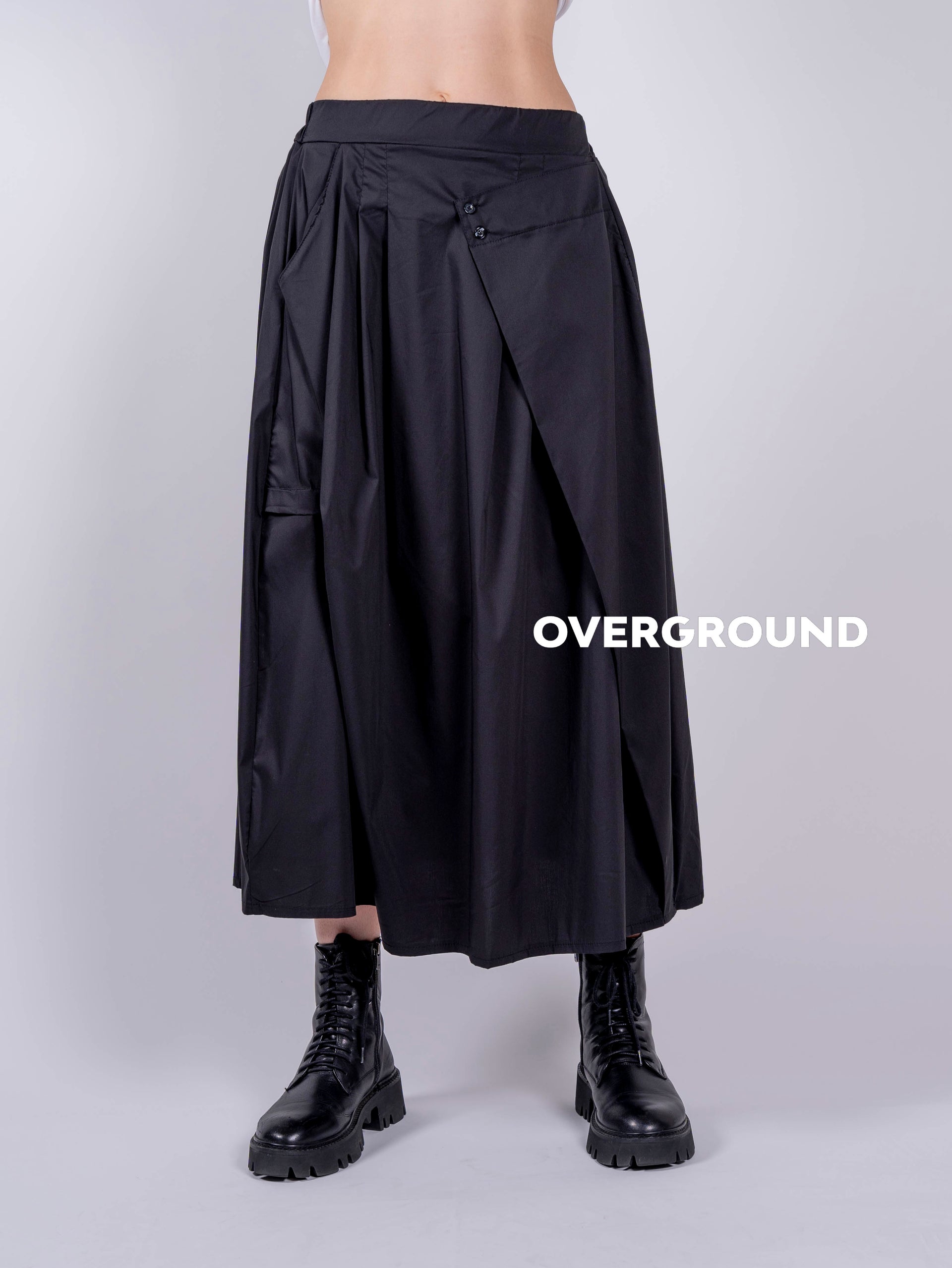 GONNA LUNGA CON RIPRESA BOTTONI DAVANTI - OVERGROUND STORE