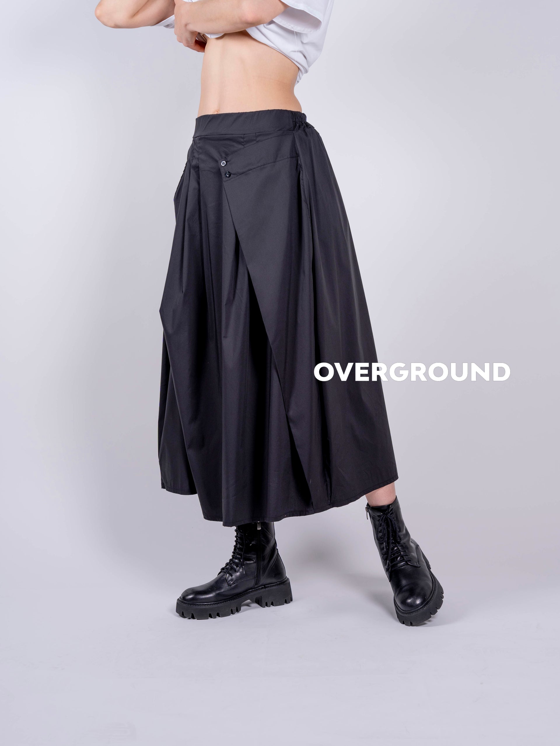 GONNA LUNGA CON RIPRESA BOTTONI DAVANTI - OVERGROUND STORE