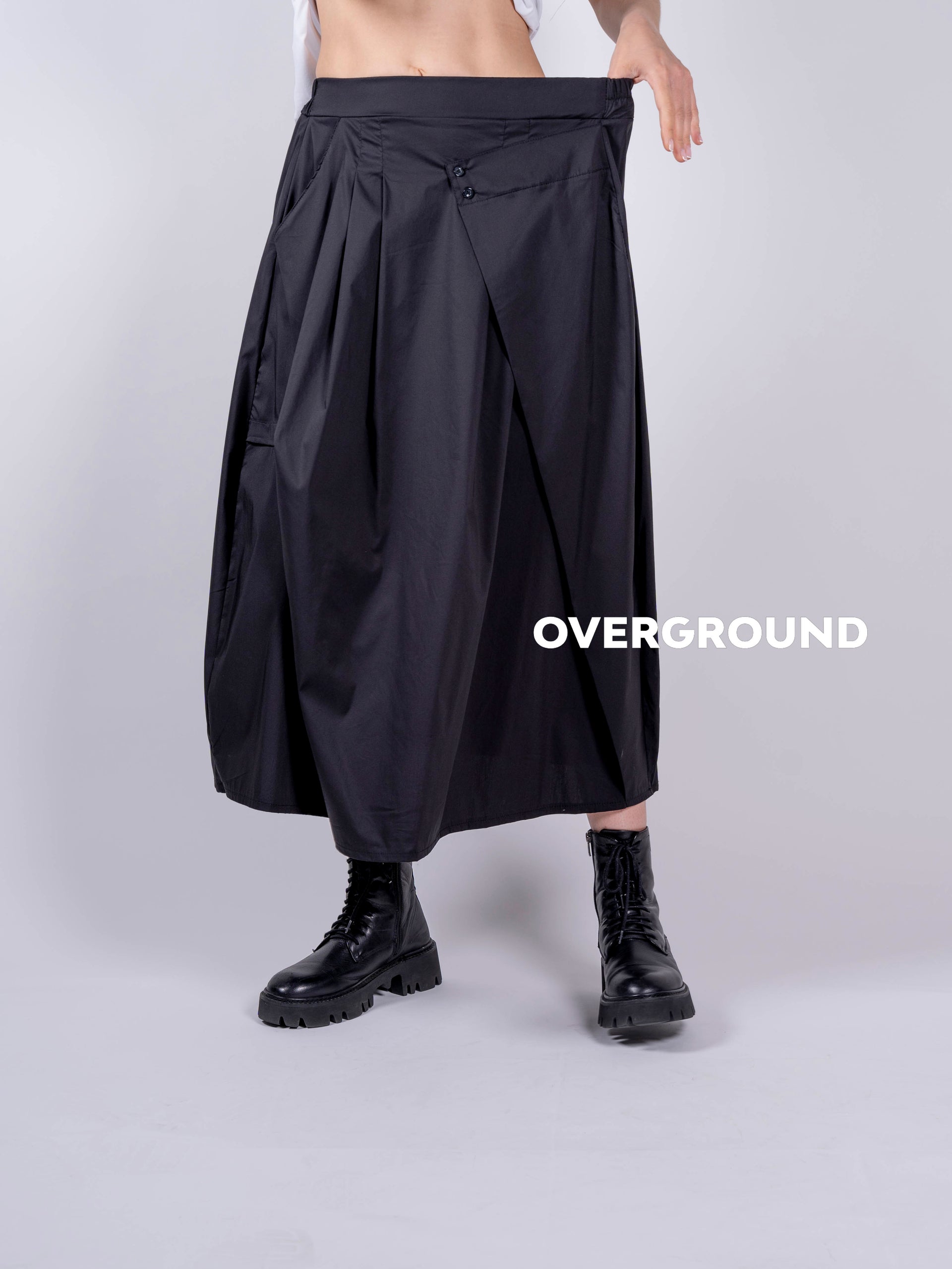 GONNA LUNGA CON RIPRESA BOTTONI DAVANTI - OVERGROUND STORE