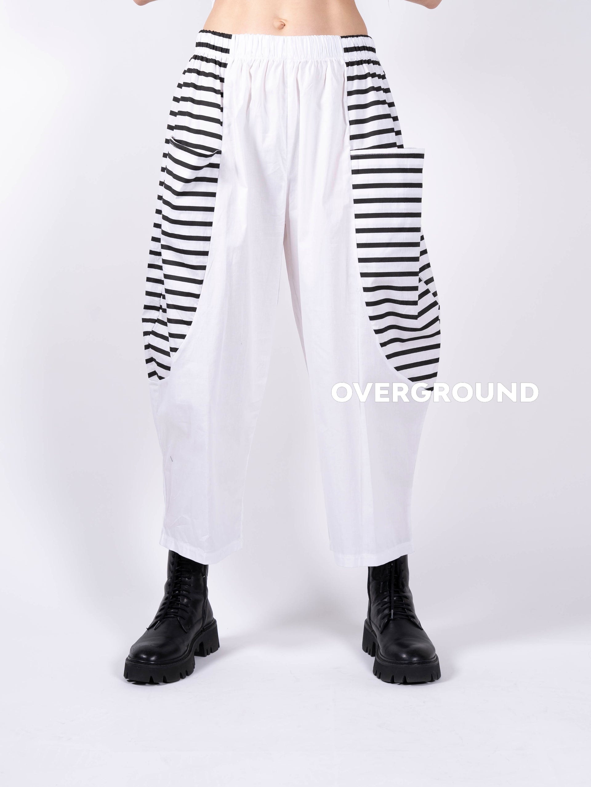 PANTALONE CAVALLO BASSO RIGATO - OVERGROUND STORE