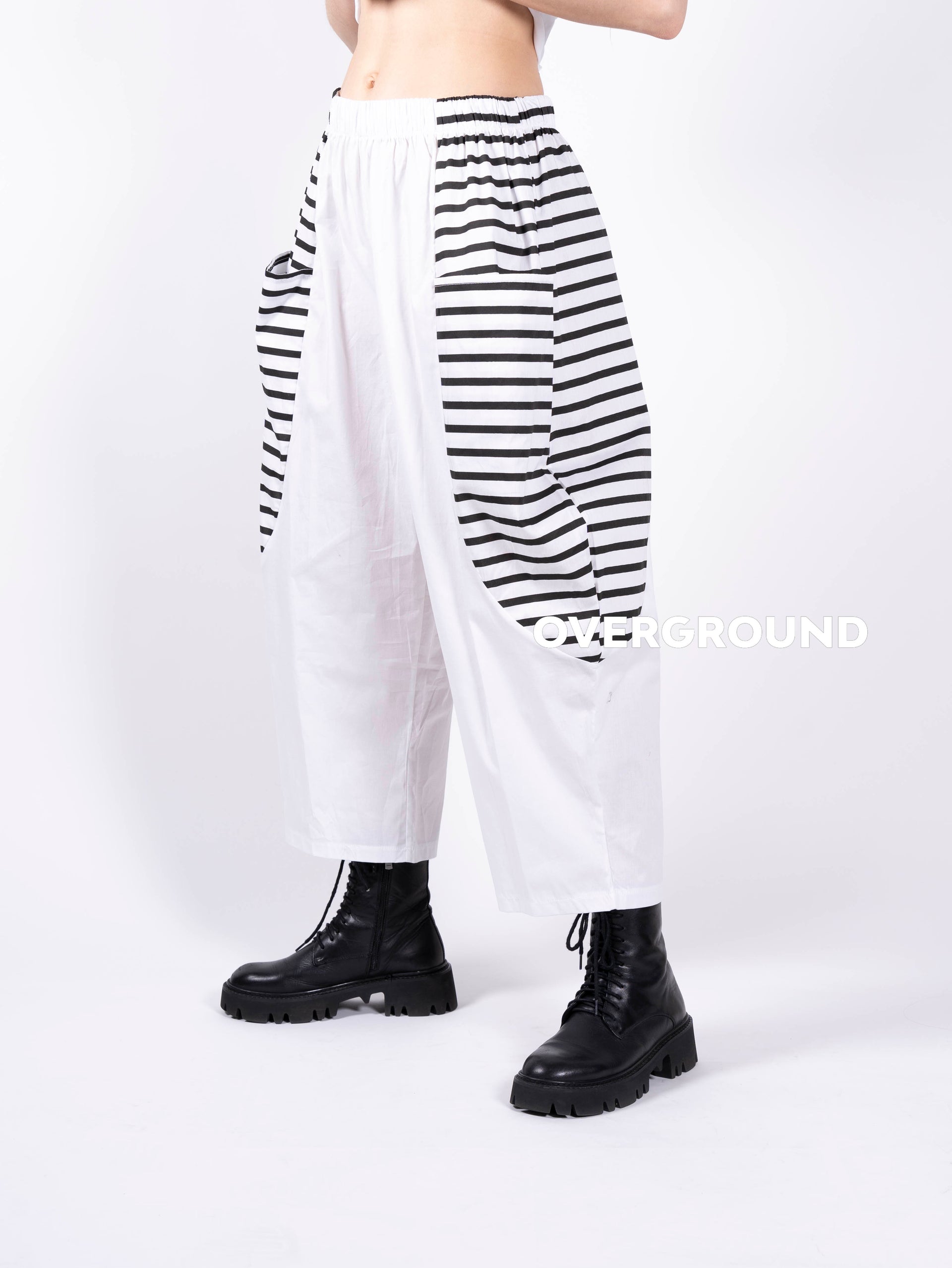 PANTALONE CAVALLO BASSO RIGATO - OVERGROUND STORE