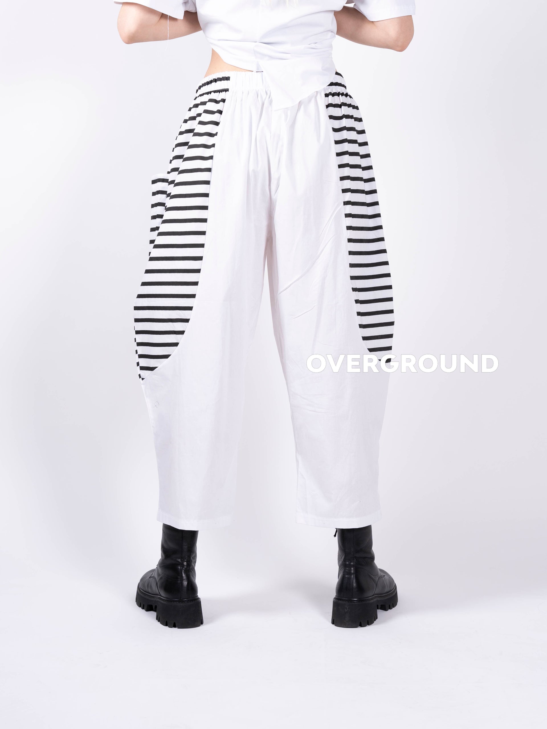 PANTALONE CAVALLO BASSO RIGATO - OVERGROUND STORE