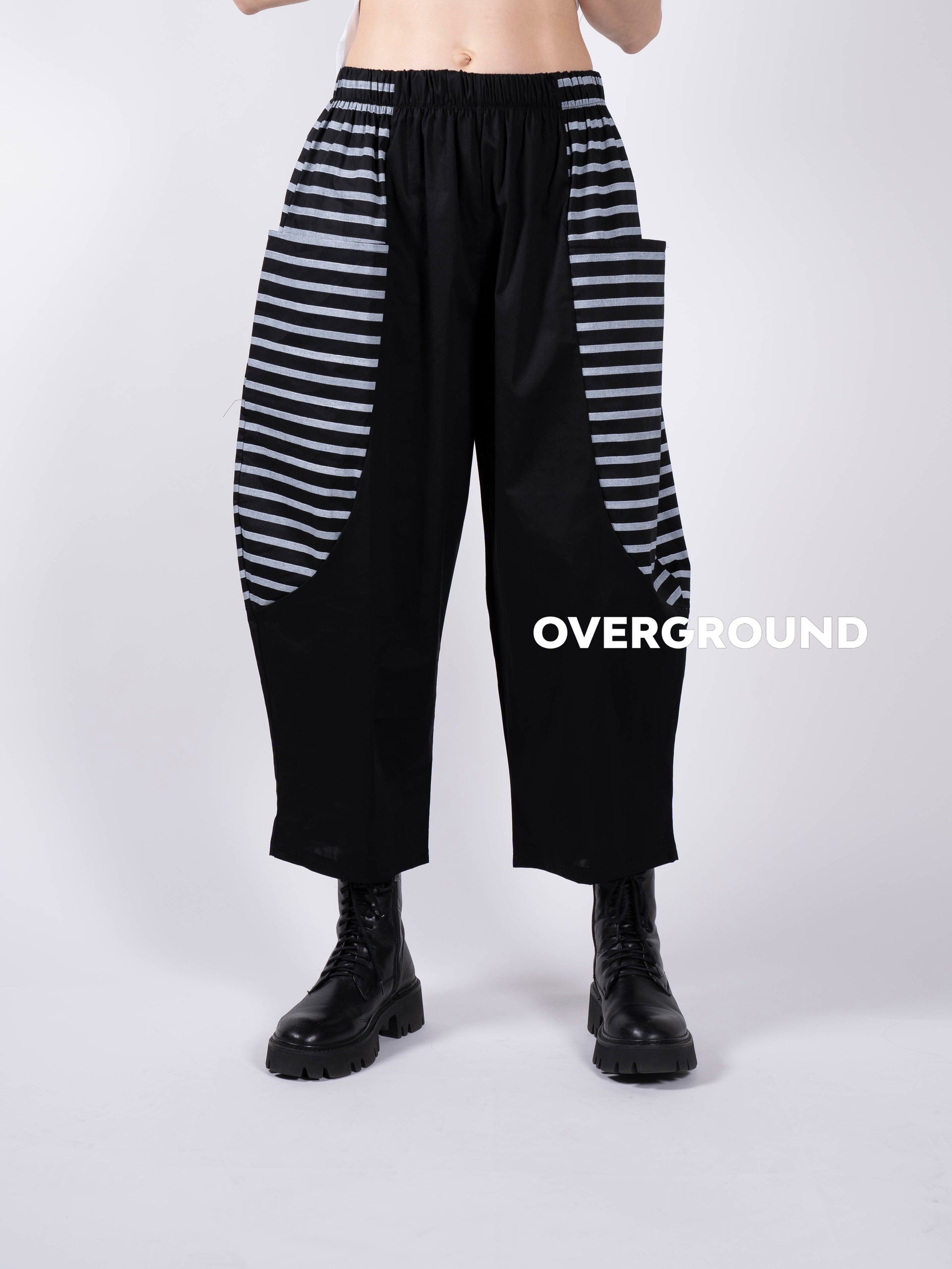 PANTALONE CAVALLO BASSO RIGATO - OVERGROUND STORE