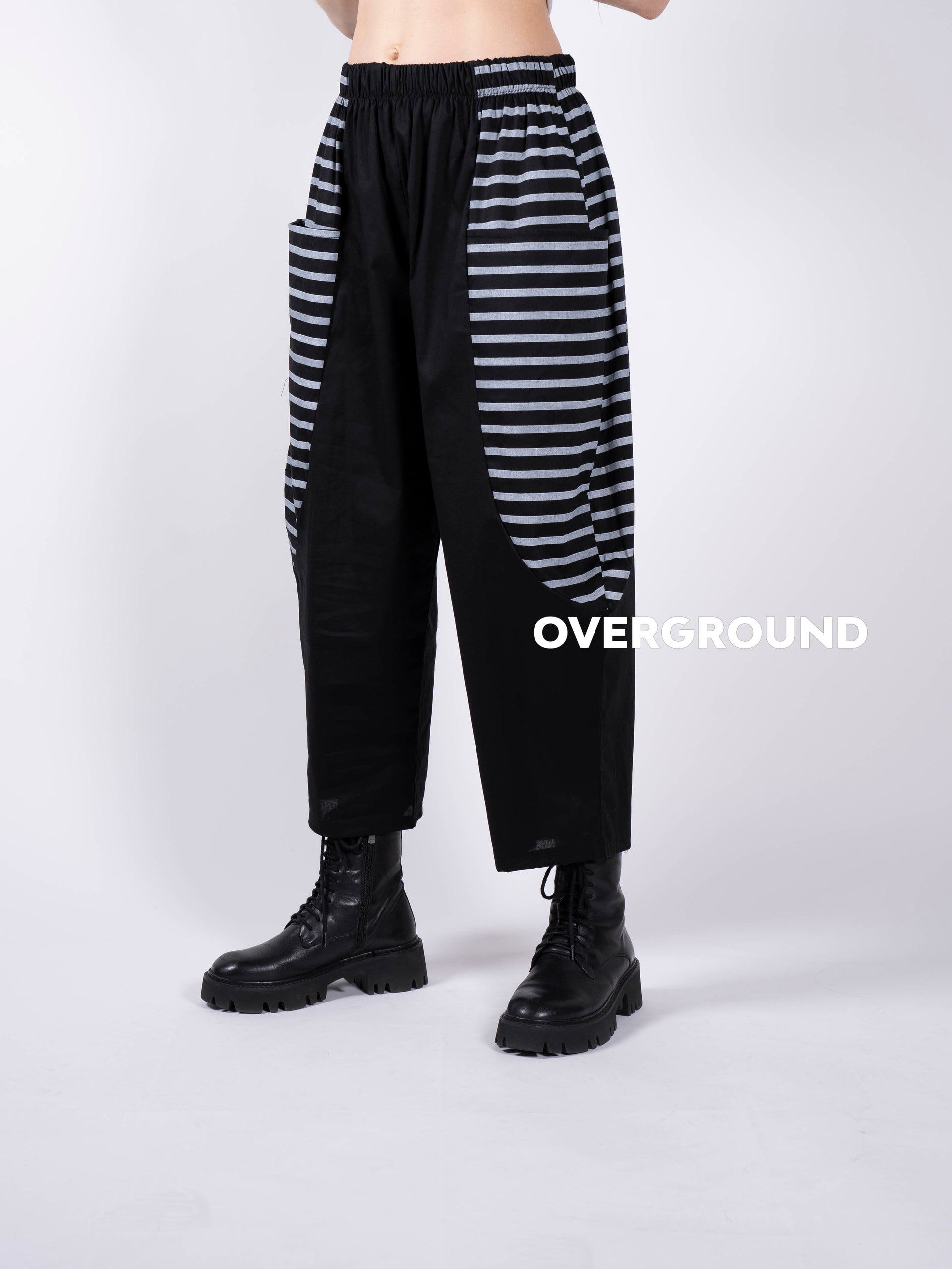 PANTALONE CAVALLO BASSO RIGATO - OVERGROUND STORE