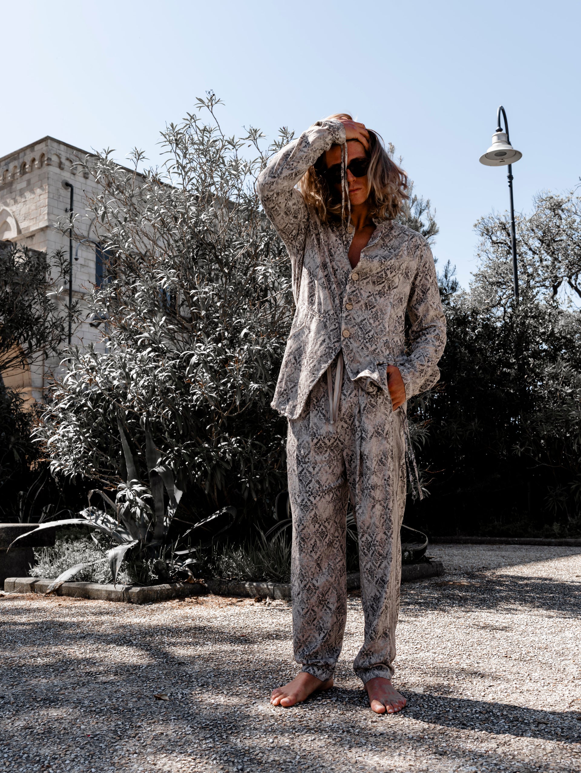 GIACCA LINO COLLO COREANA IN FANTASIA - OVERGROUND STORE