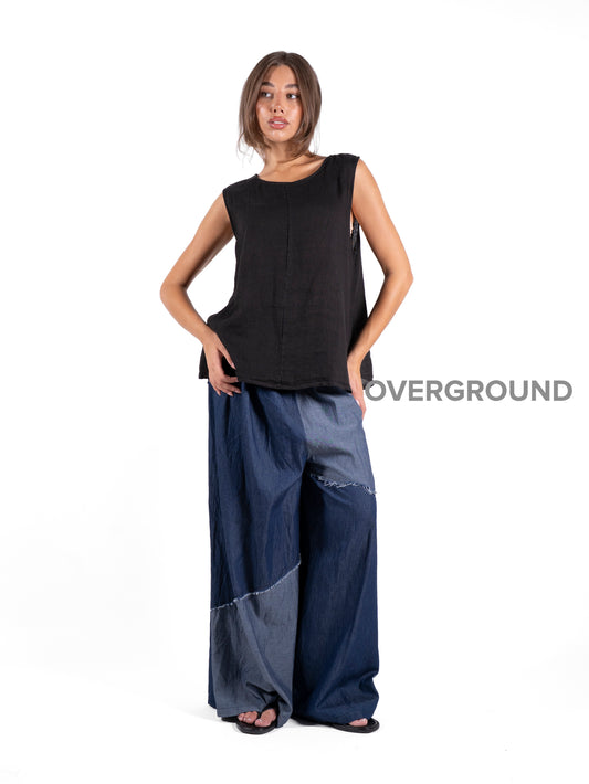 PANTALONE JEANS OVER GAMBULE LARGO - OVERGROUND STORE