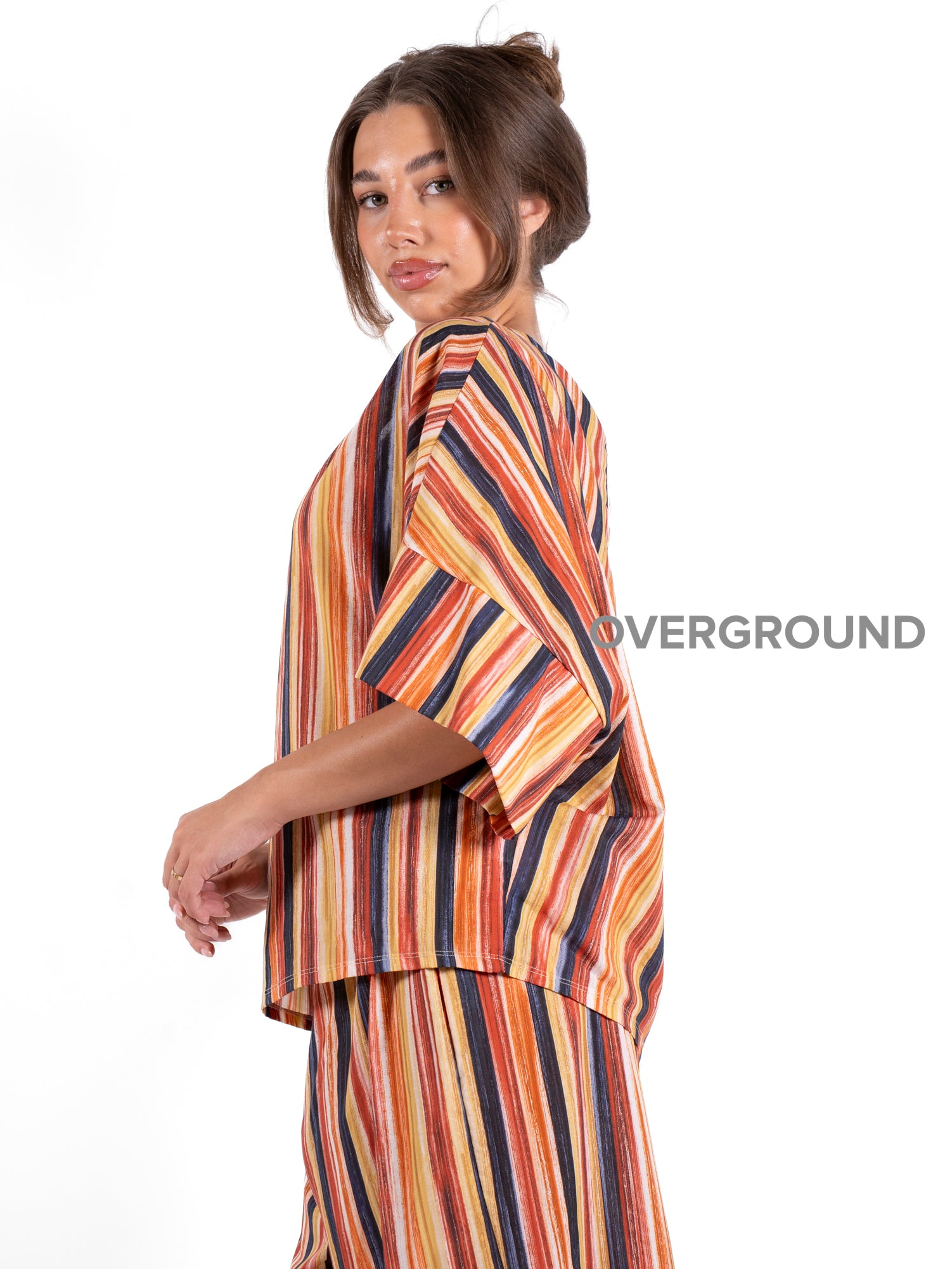 BLUSA OVER RIGATA - OVERGROUND STORE