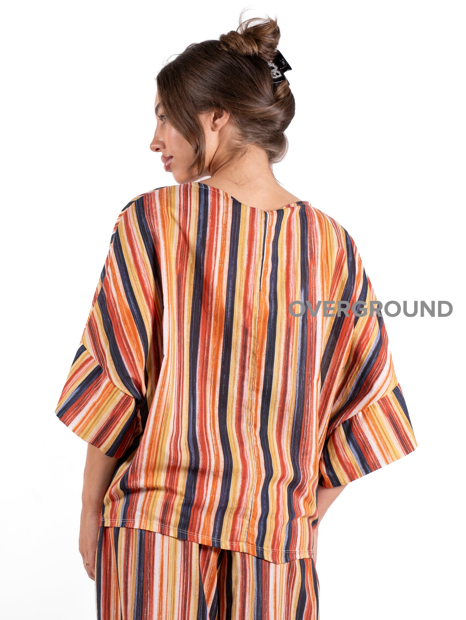 BLUSA OVER RIGATA - OVERGROUND STORE