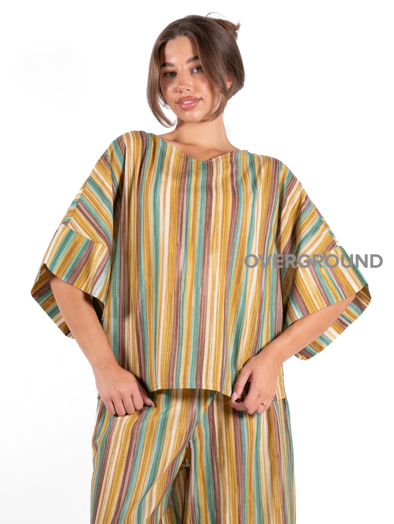 BLUSA OVER RIGATA - OVERGROUND STORE