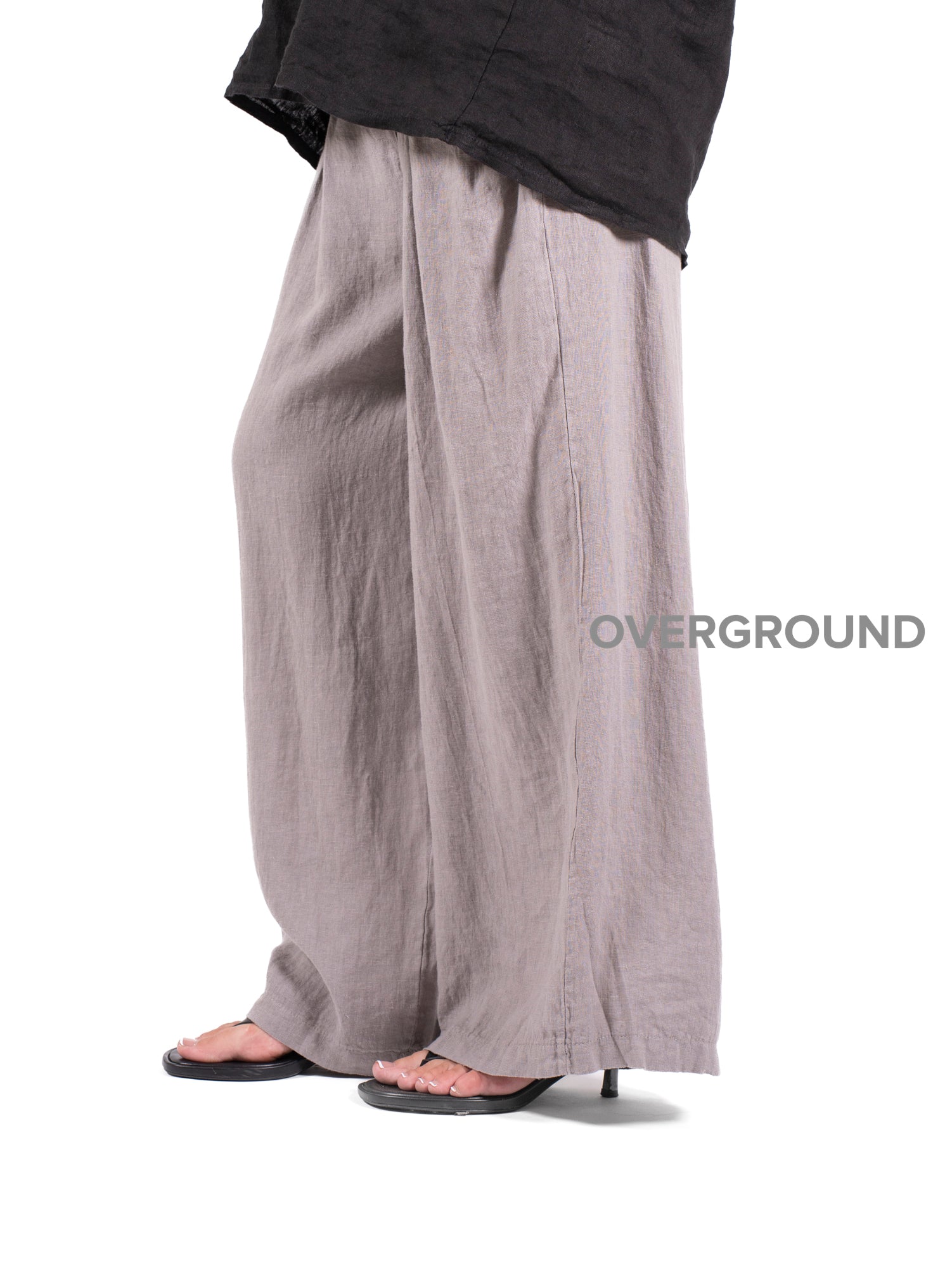 PANTALONE LINO OVER CON TASCHE DAVANTI - OVERGROUND STORE