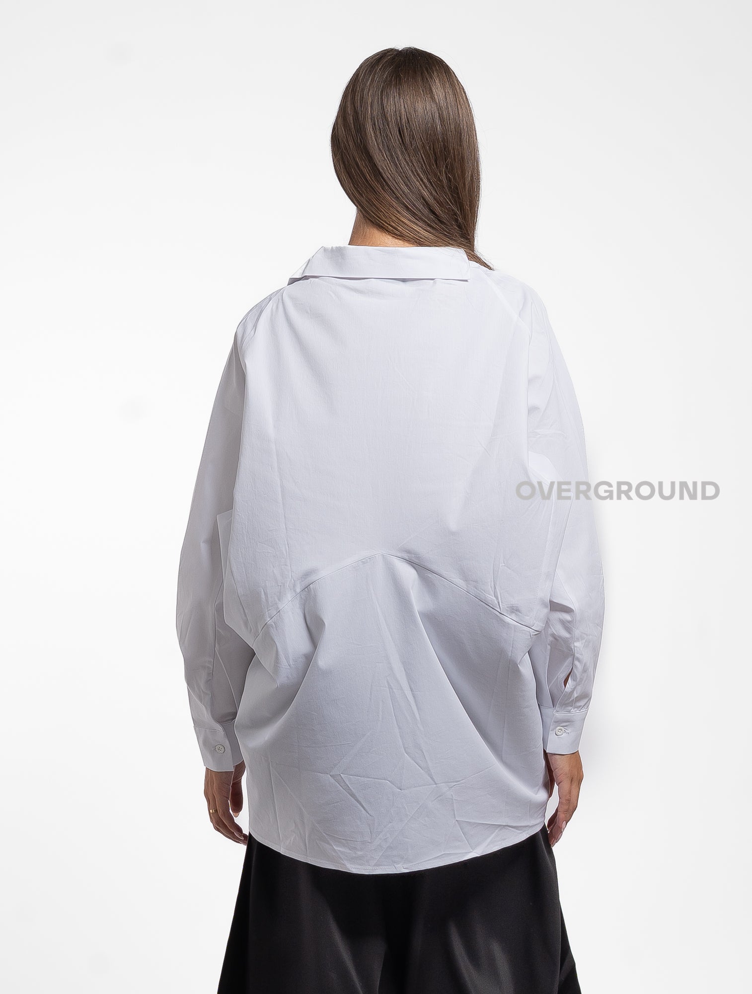CAMICIA LARGA ASIMMETRICA COLLO SCIALLATO - OVERGROUND STORE