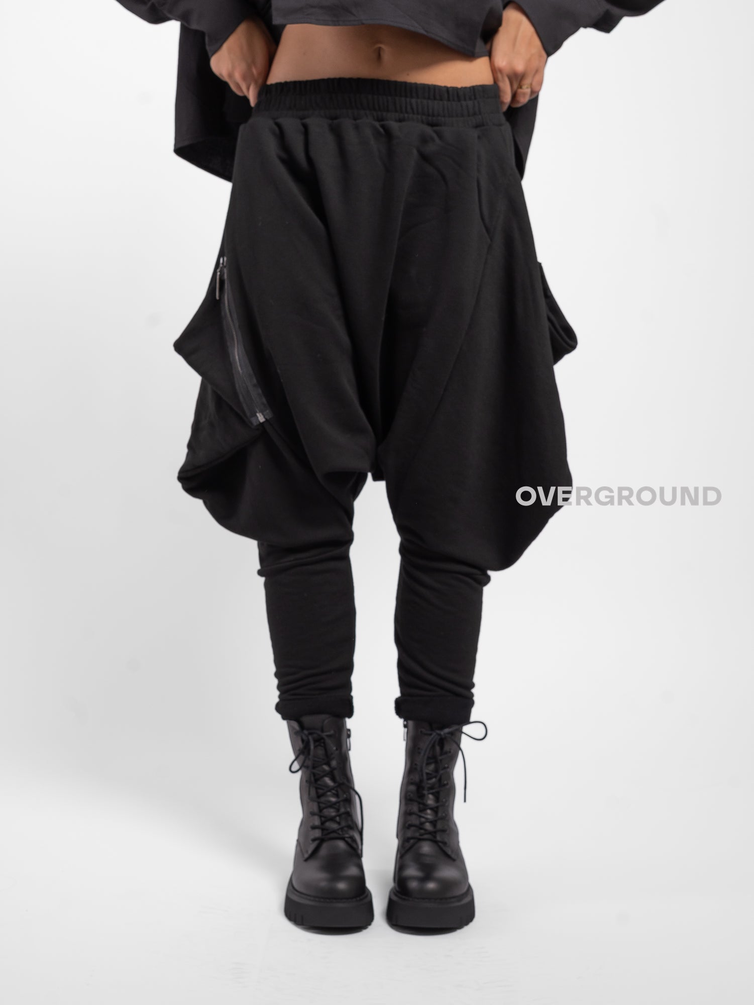 PANTALONE CAVALLO BASSO CON CERNIERE LATERALI - OVERGROUND STORE