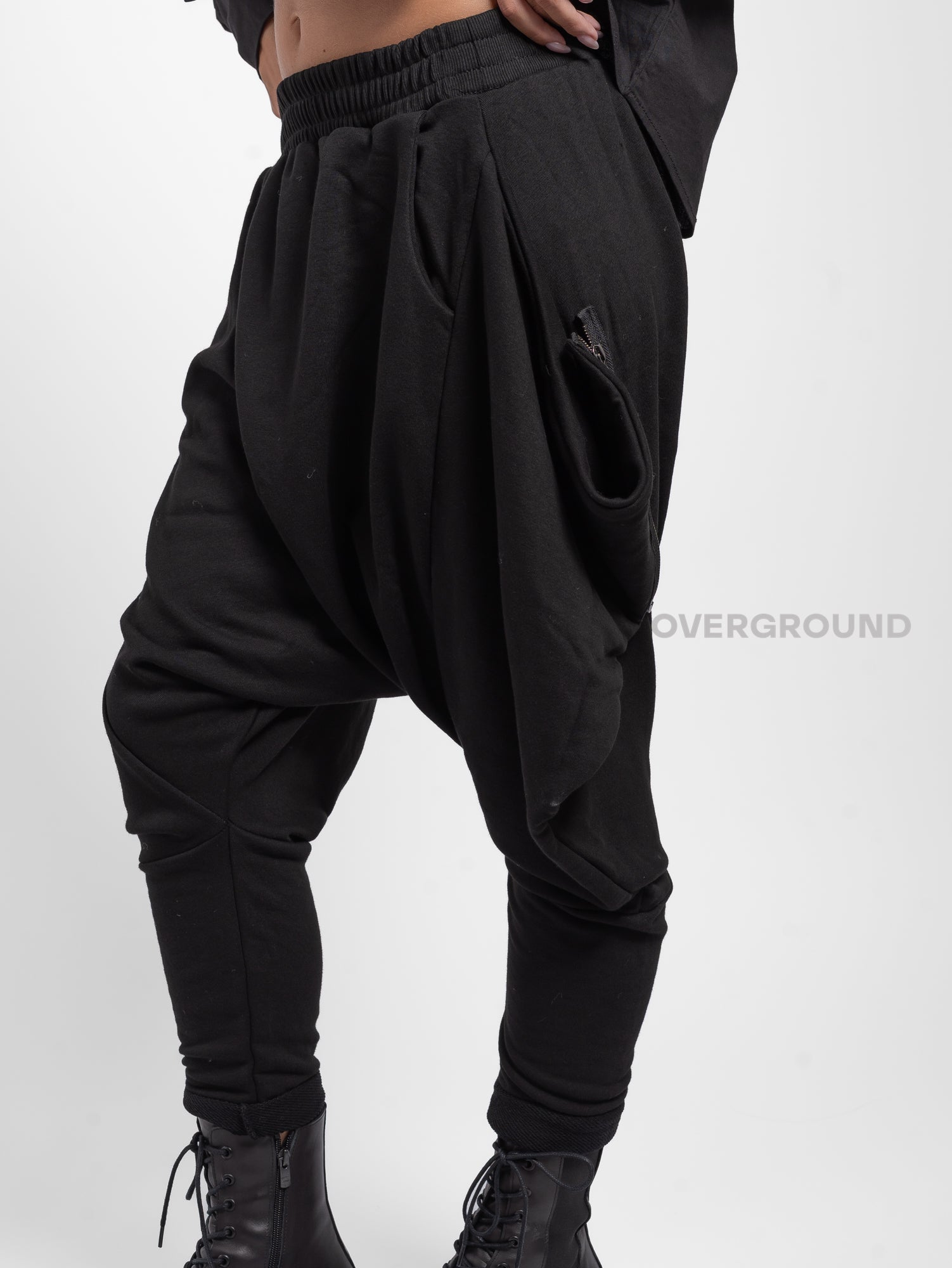 PANTALONE CAVALLO BASSO CON CERNIERE LATERALI - OVERGROUND STORE