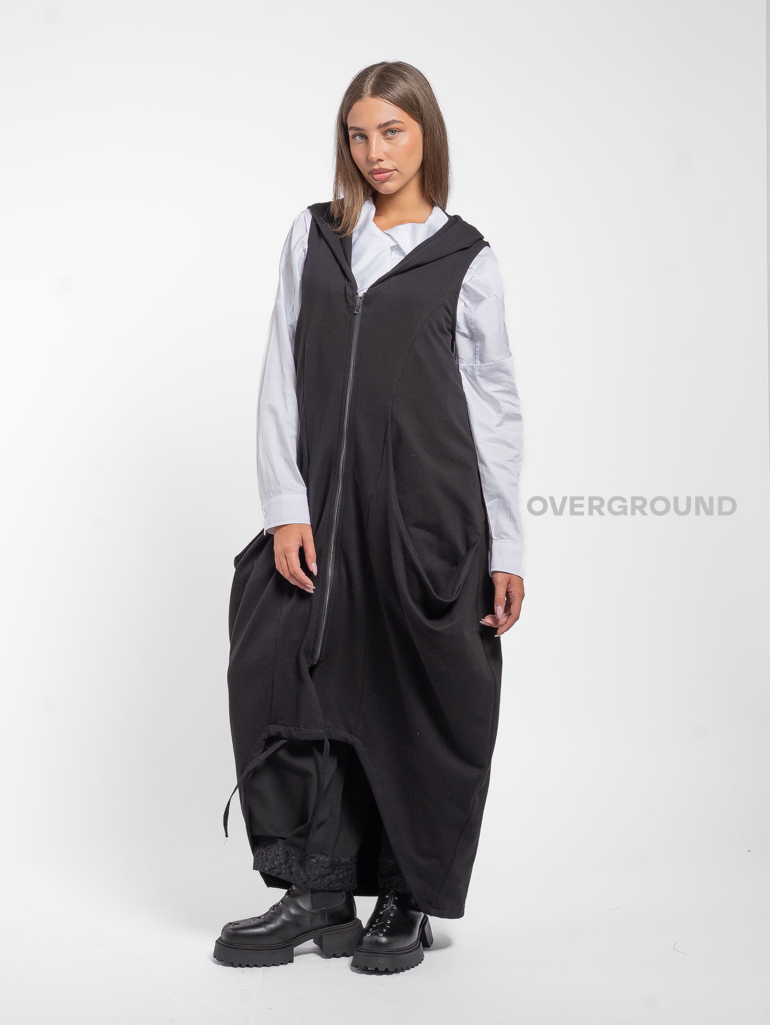 FELPA SMANICATA CON TASCONI DAVANTI - OVERGROUND STORE