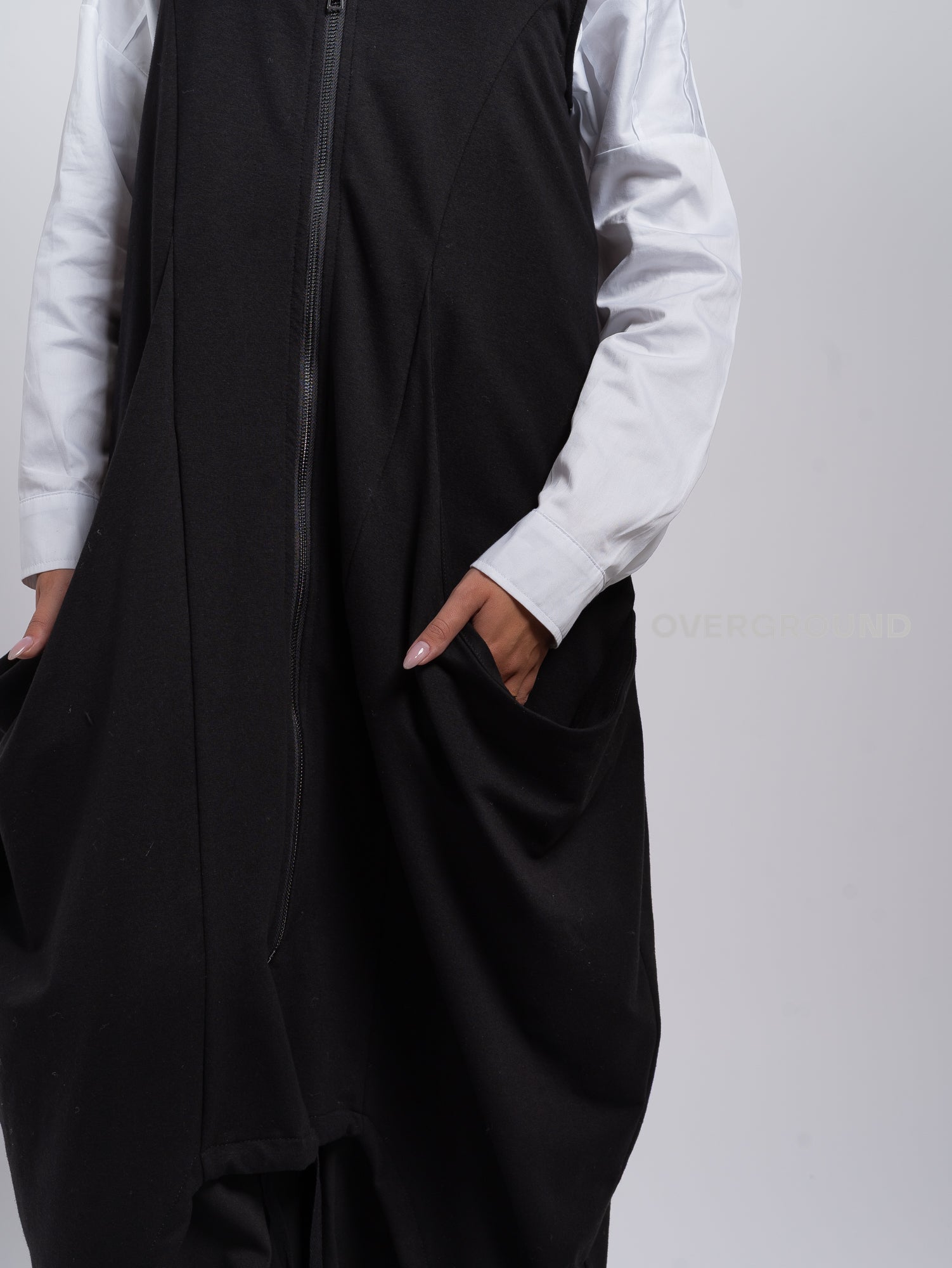 FELPA SMANICATA CON TASCONI DAVANTI - OVERGROUND STORE