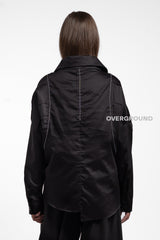 CAMICIA OVER LARGA COLLO A BARCA - OVERGROUND STORE