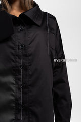 CAMICIA OVER LARGA COLLO A BARCA - OVERGROUND STORE