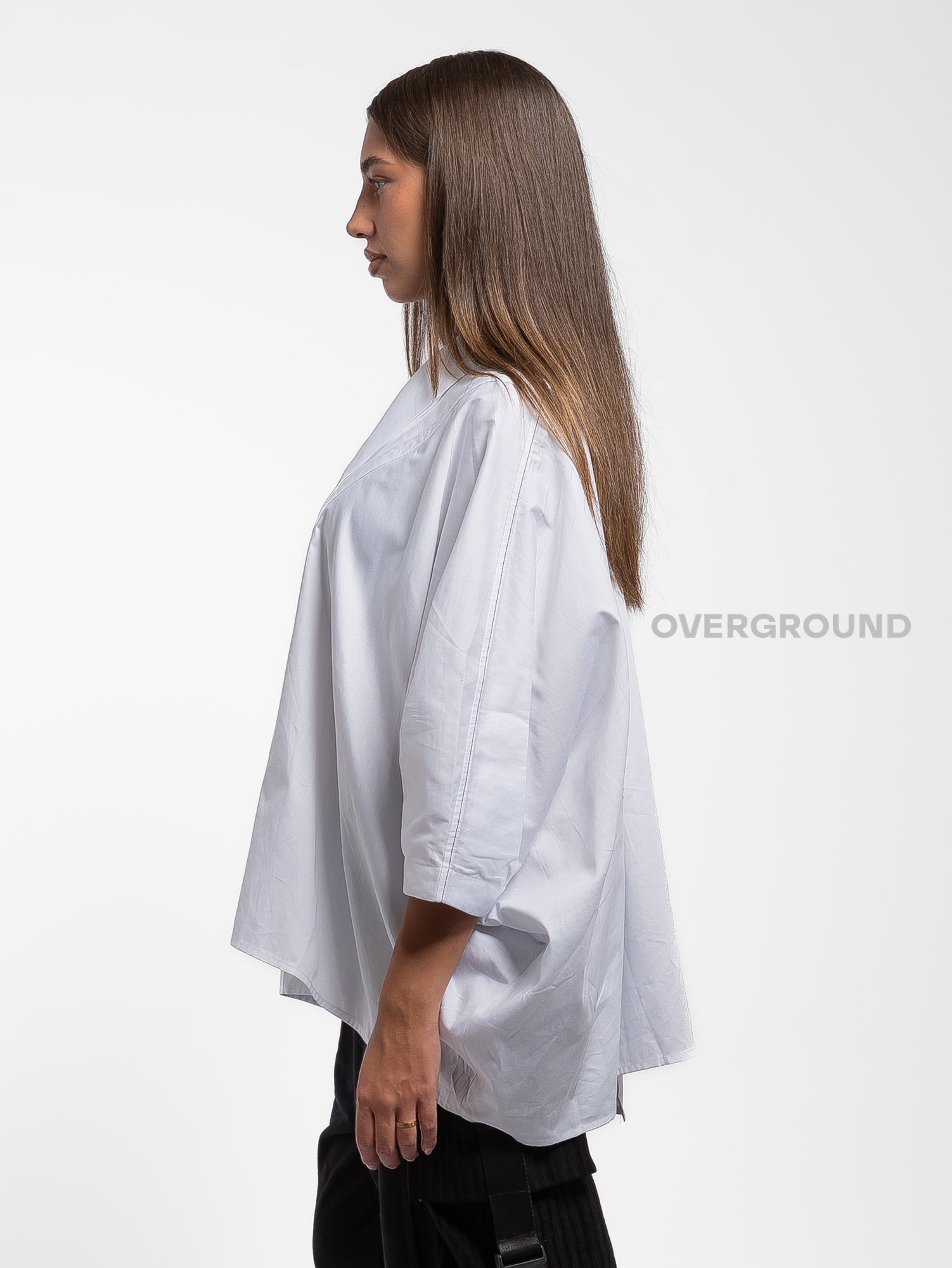 CAMICIA OVER ASIMMETRICA CON CRAVATTA - OVERGROUND STORE