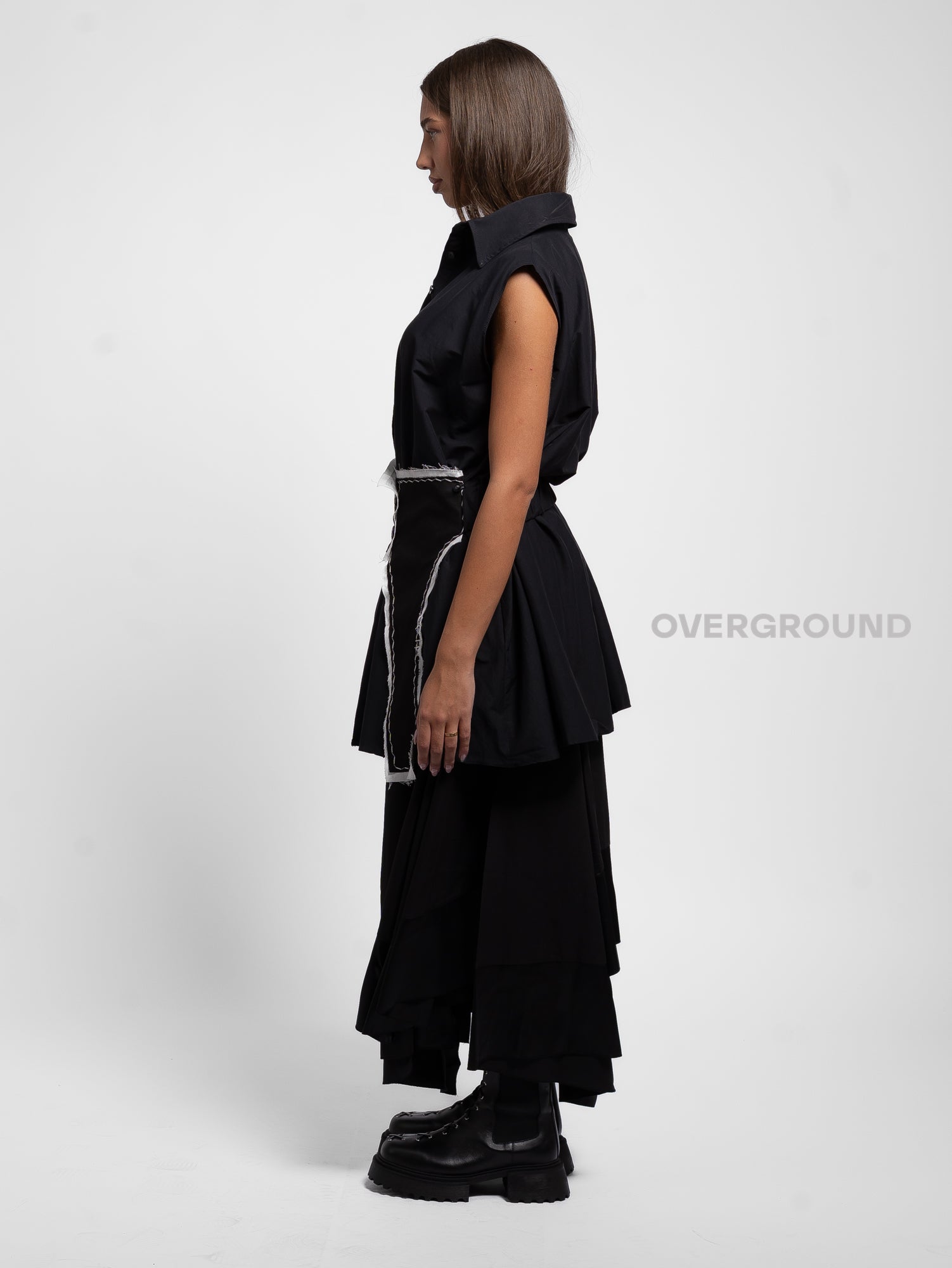 CAMICIA OVER SMANICATA CON BALZA AGGANCIATA - OVERGROUND STORE