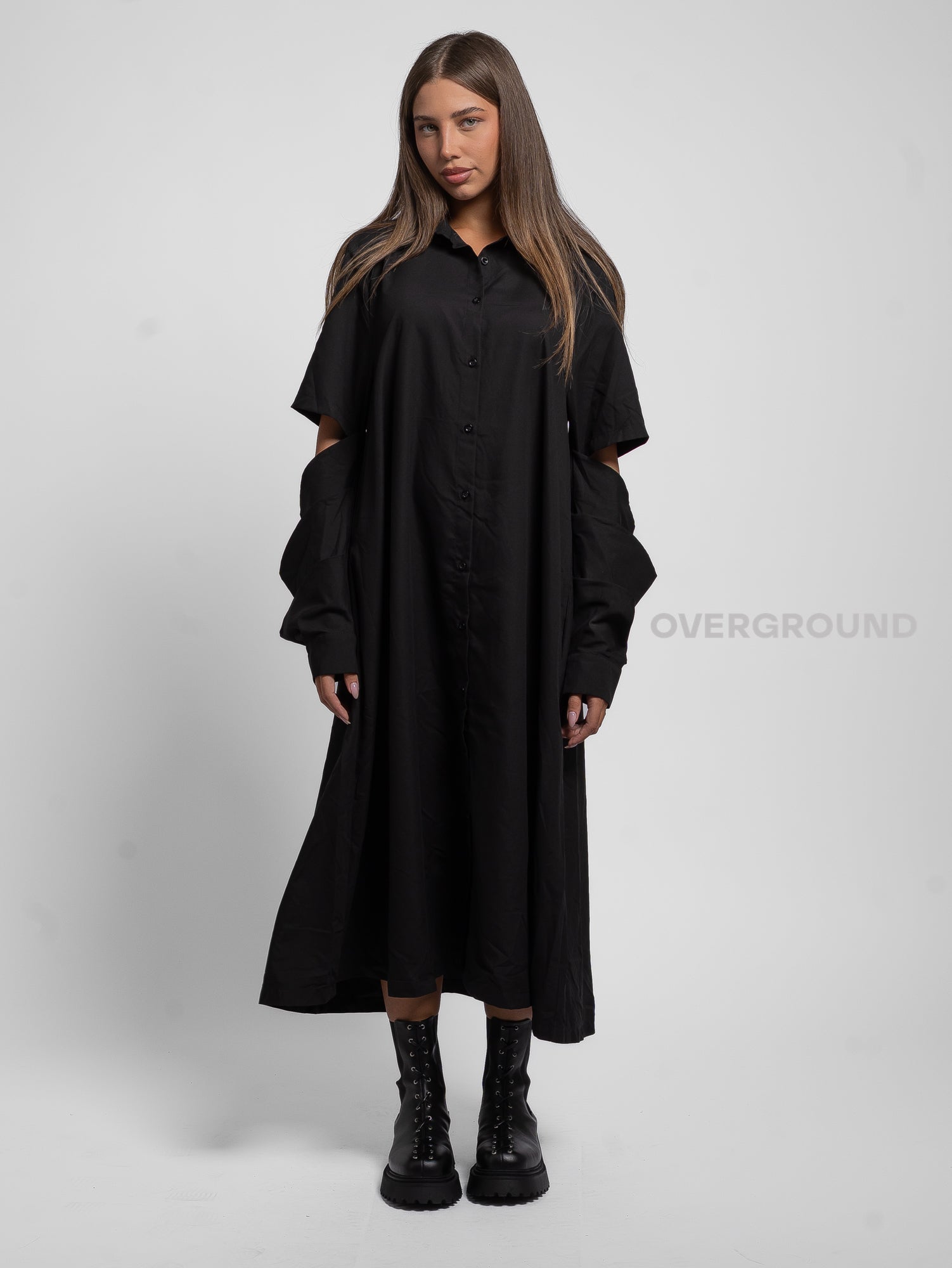 ABITO LUNGO OVER CON MANICA ASIMMETRICA - OVERGROUND STORE