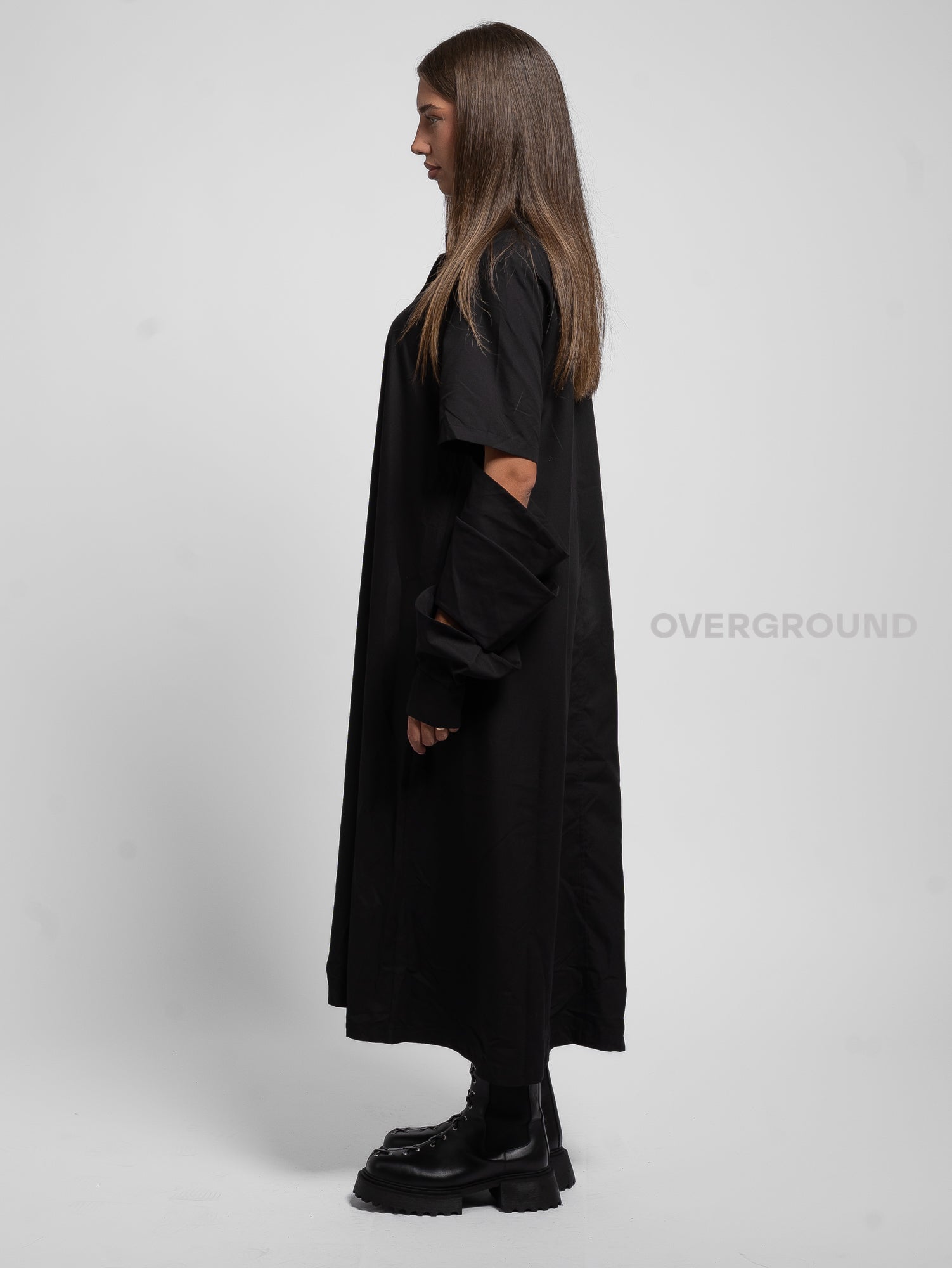 ABITO LUNGO OVER CON MANICA ASIMMETRICA - OVERGROUND STORE