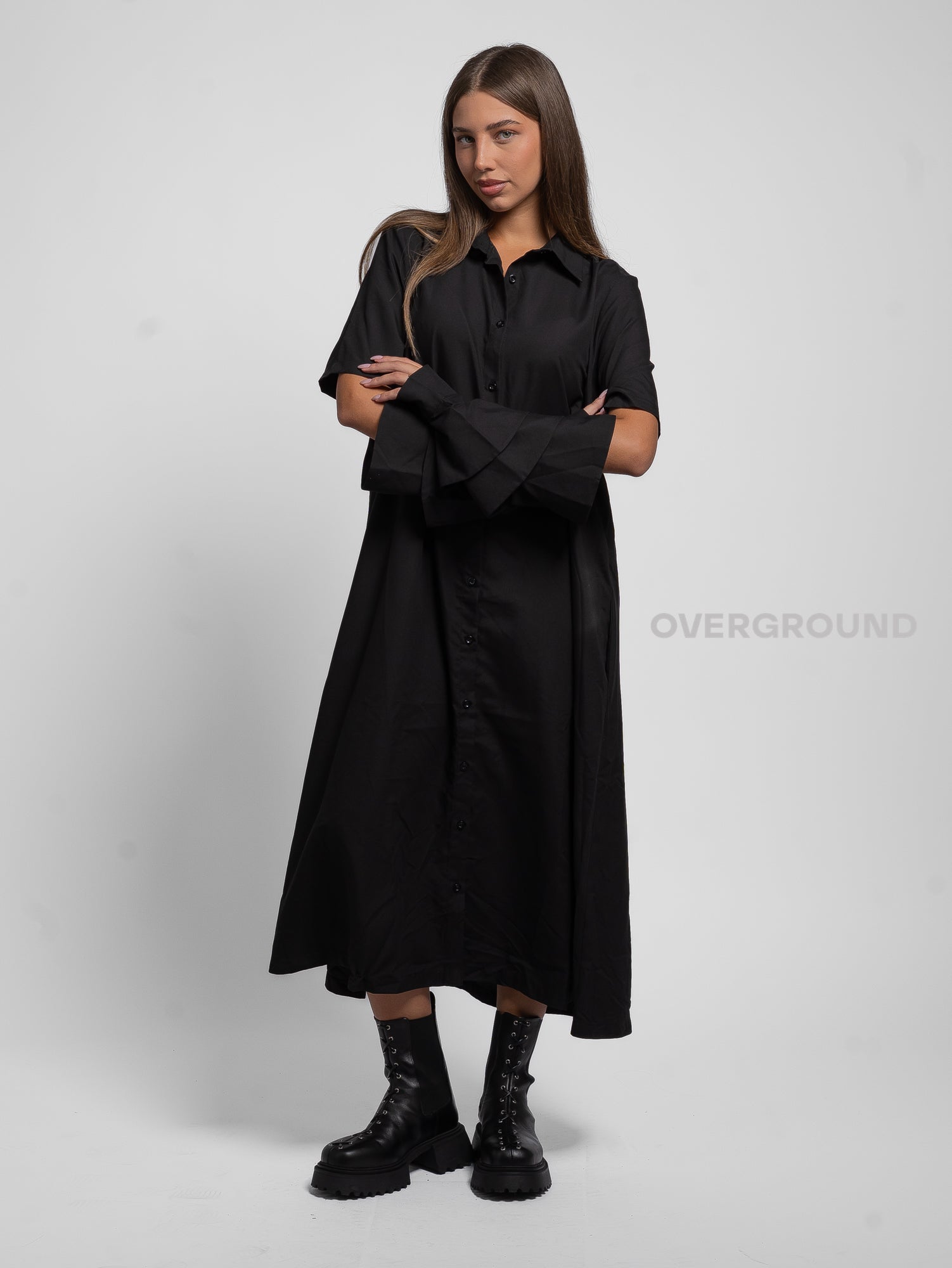 ABITO LUNGO OVER CON MANICA ASIMMETRICA - OVERGROUND STORE