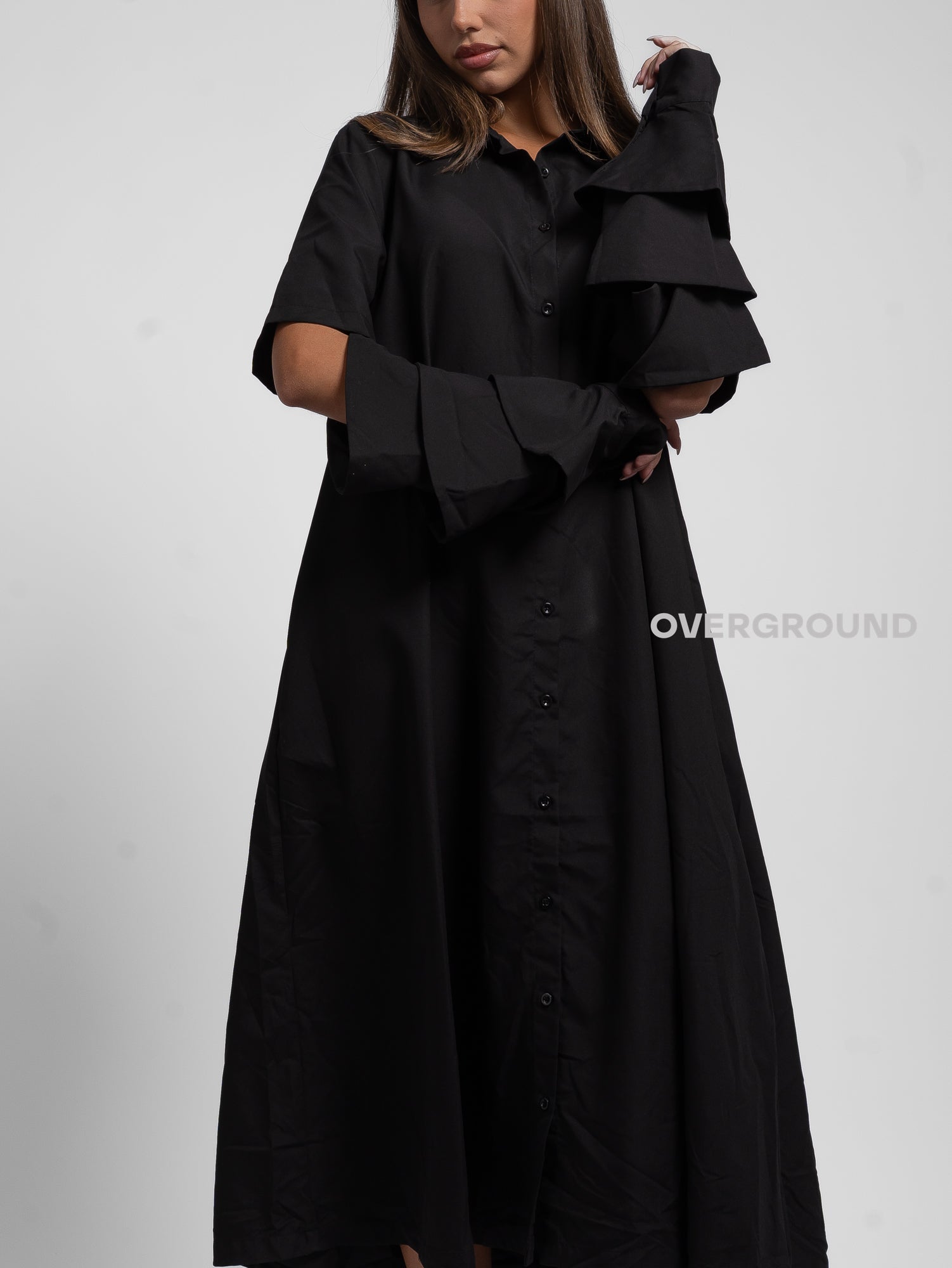 ABITO LUNGO OVER CON MANICA ASIMMETRICA - OVERGROUND STORE