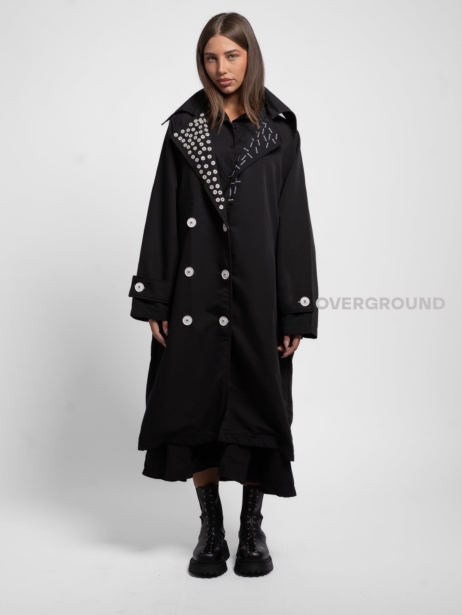 TRENCH OVER CON ABBOTTONATURA DOPPIO PETTO - OVERGROUND STORE
