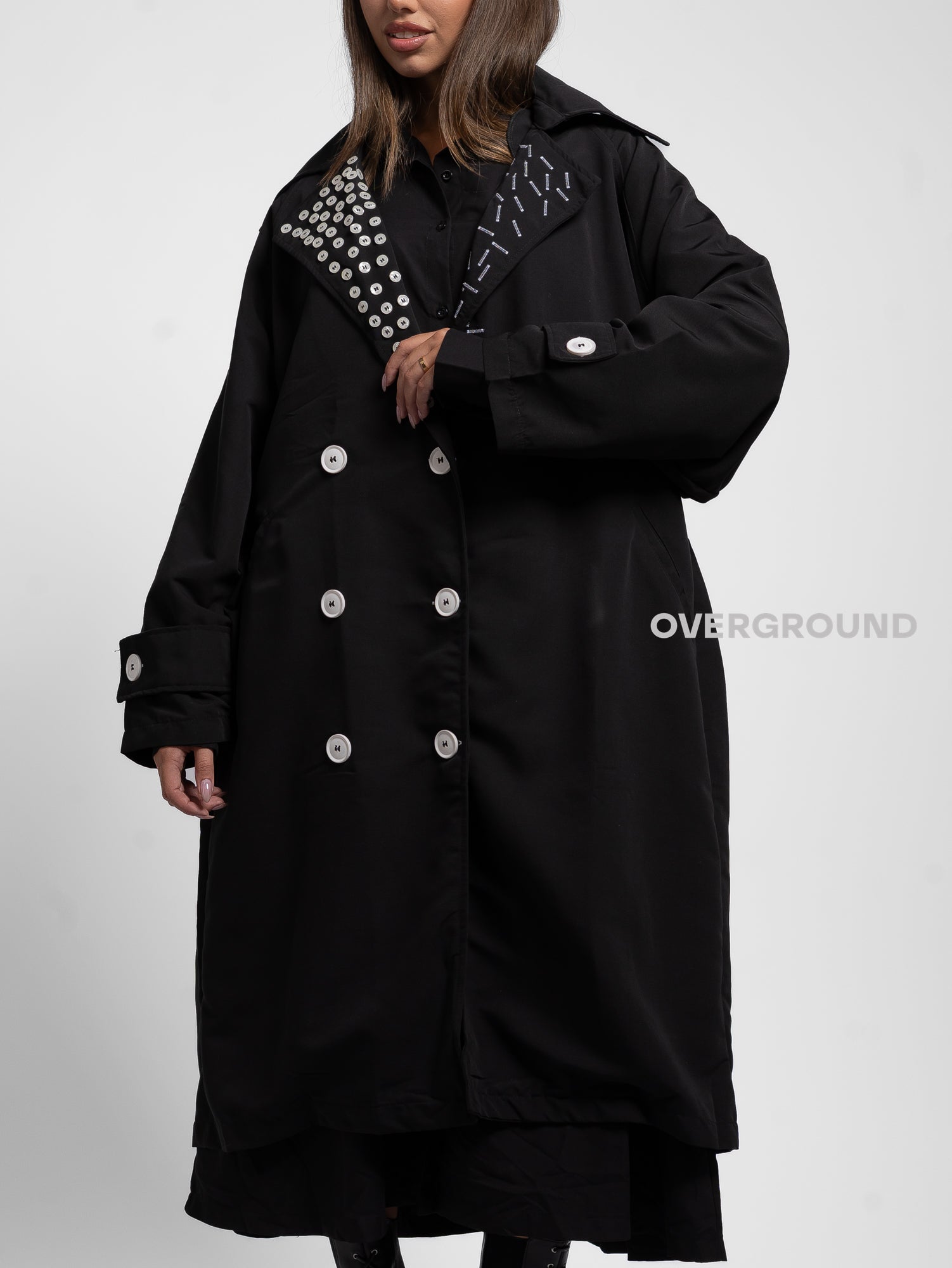 TRENCH OVER CON ABBOTTONATURA DOPPIO PETTO - OVERGROUND STORE