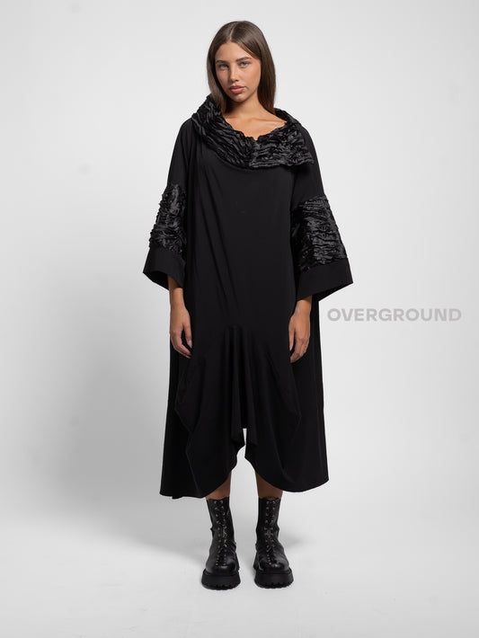 ABITO LUNGO OVER CON COLLO CON BALZA - OVERGROUND STORE