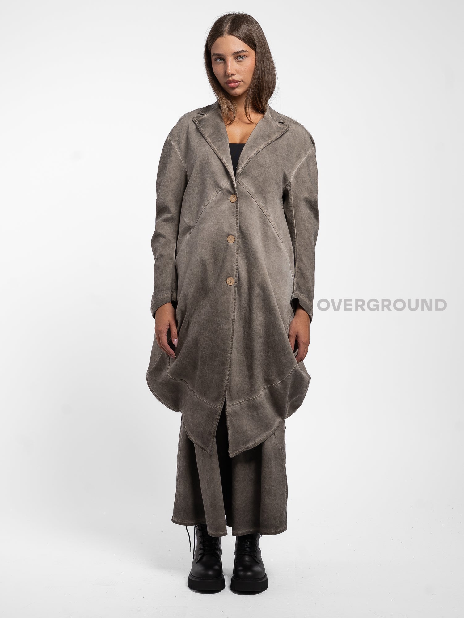 GIACCA SPOLVERINO OVER CON CUCITURE DAVANTI - OVERGROUND STORE