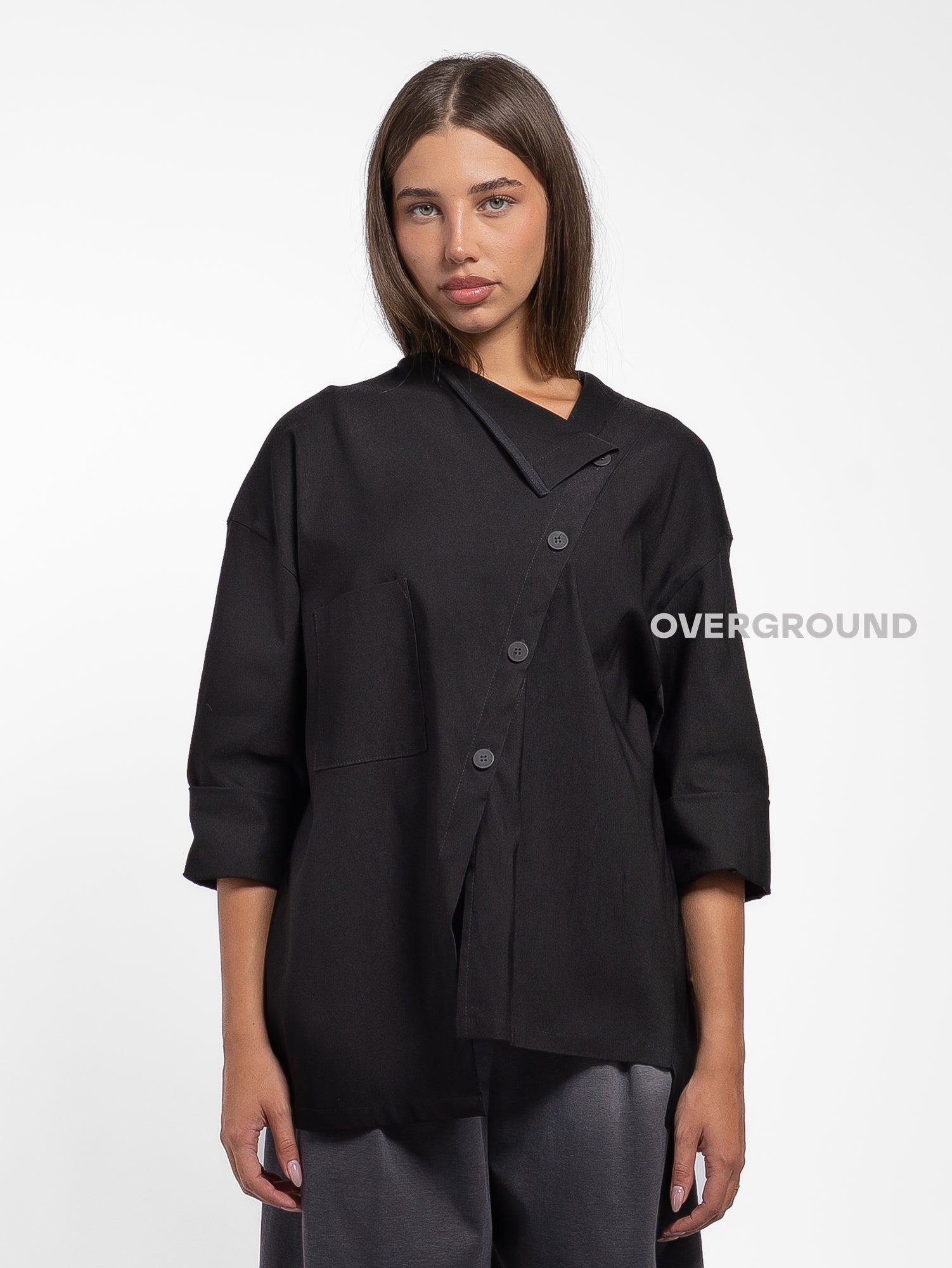 GIACCA OVER CON ABBOTTONATURA TRASVERSALE - OVERGROUND STORE