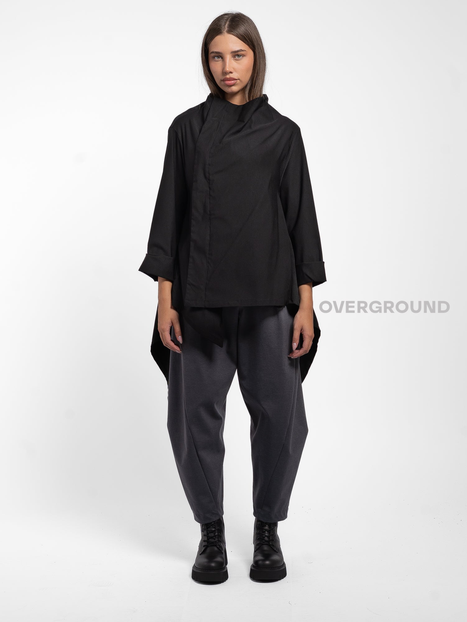 GIACCA SPOLVERINO ASIMMETRICA CON CERNIERA - OVERGROUND STORE