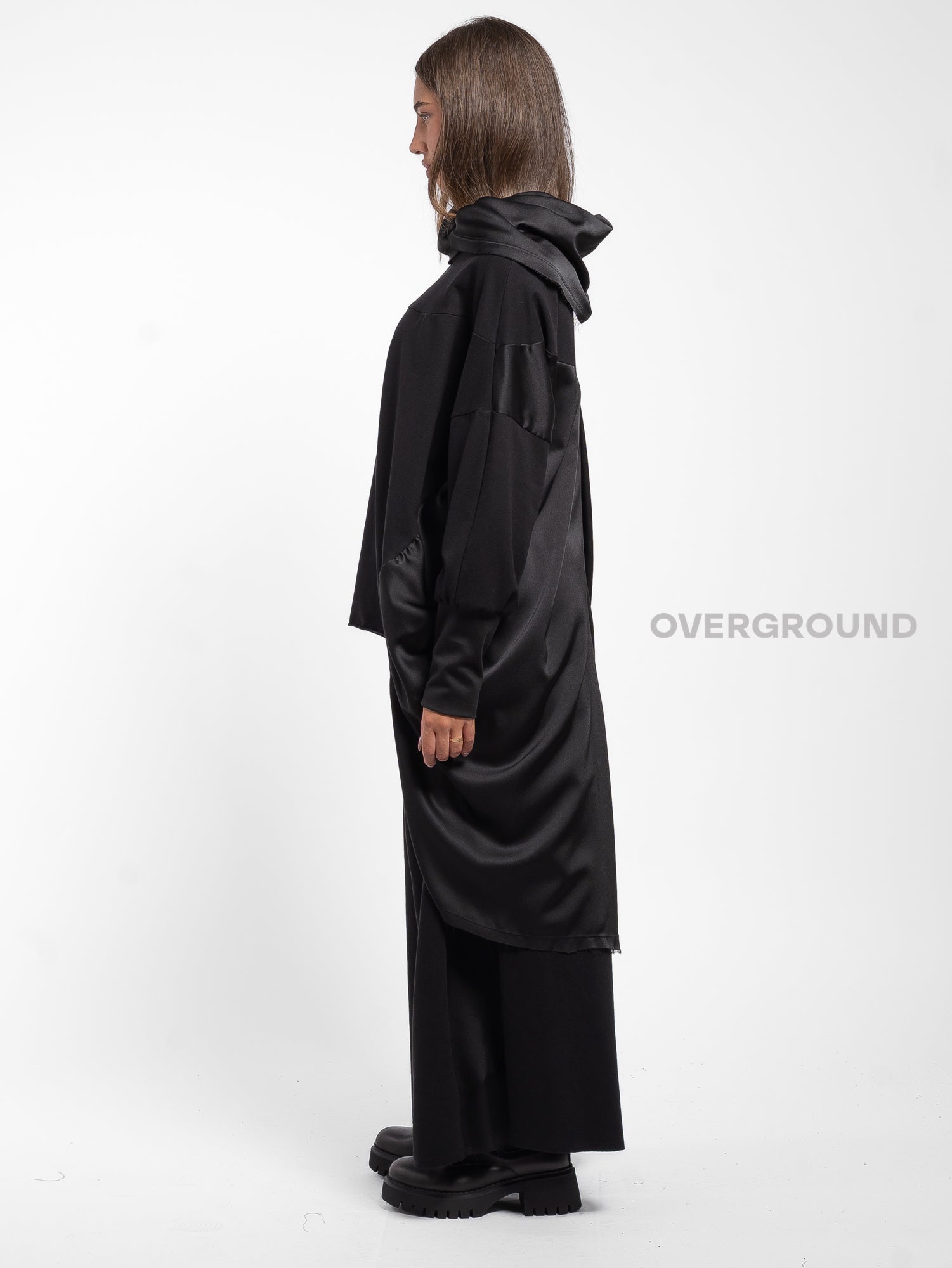 MAXI MAGLIA ASIMMETRICA COLLO MORBIDO - OVERGROUND STORE