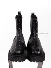 STIVALETTO IN PELLE CON INTRECCIO - OVERGROUND STORE