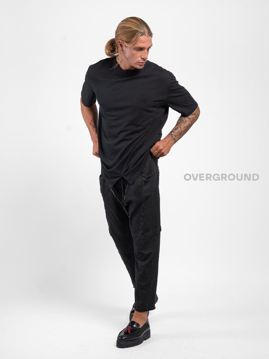 PANTALONE OVER CAVALLO BASSO CON CUCITURE Z